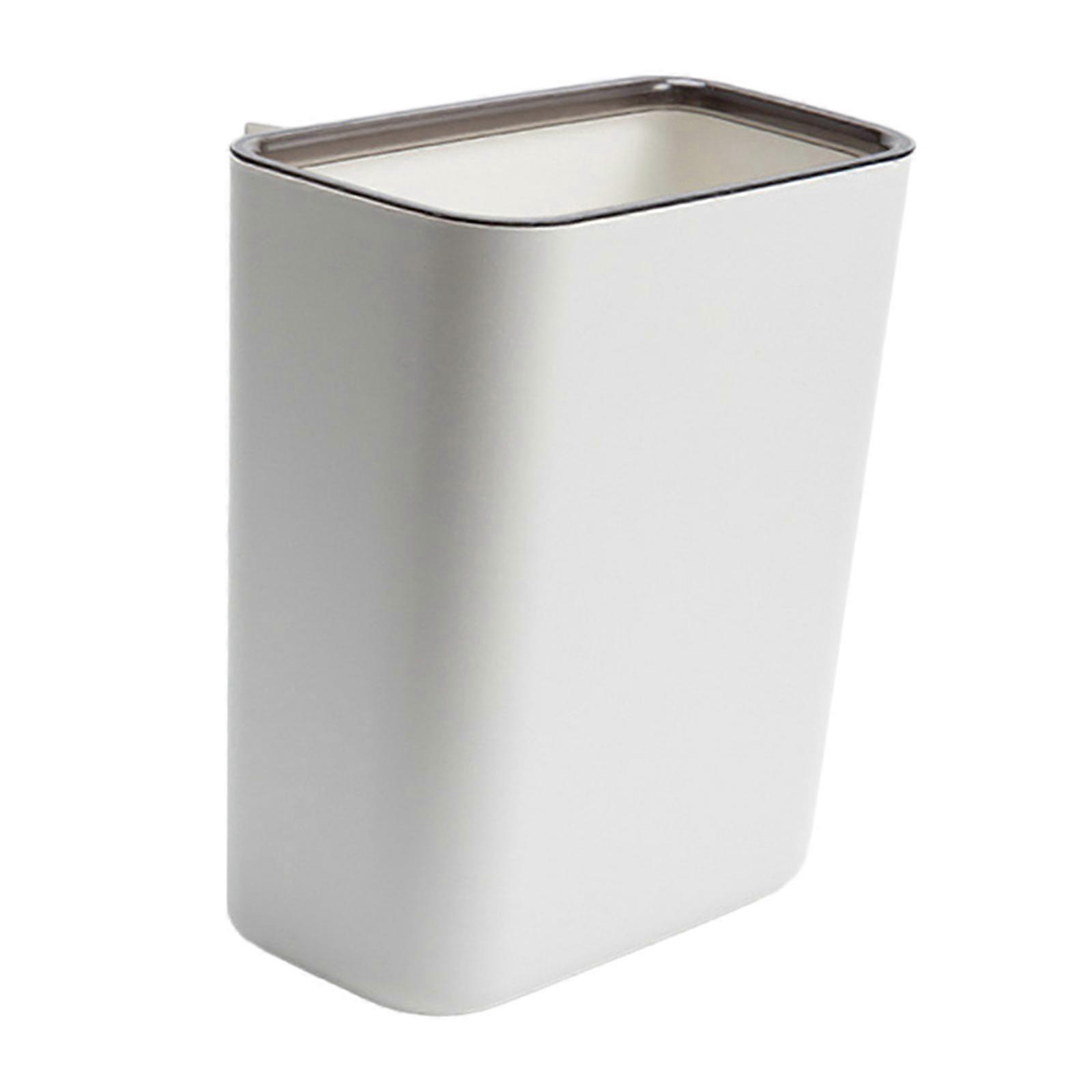 Wall Mounted Trash Bin Easy Use Garbage Basket Storage Bin Hanging Trash Can L without Lid
