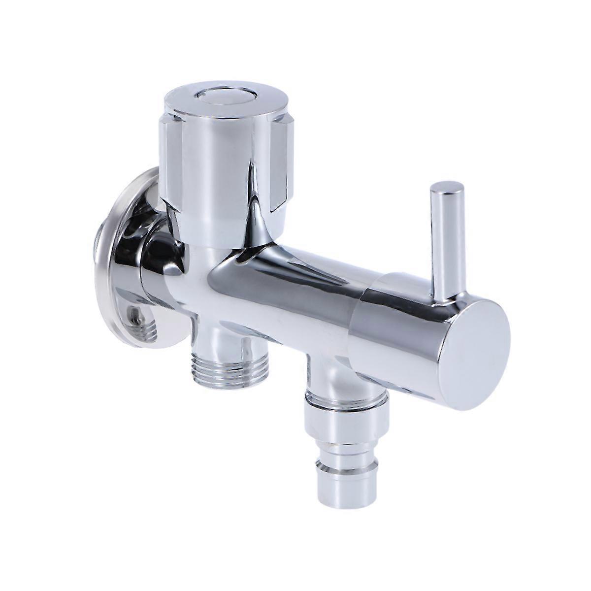 Bathroom Faucet With Water Separation Feature For Garden And Washing Machine Use Rectangular Shape 2Pcs