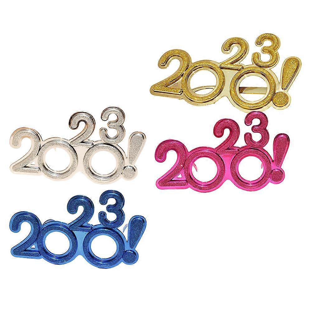 Assorted Color 8 Pcs New Year Eyeglasses 2023 For Festival Celebration Party Entertainment And Photo Session