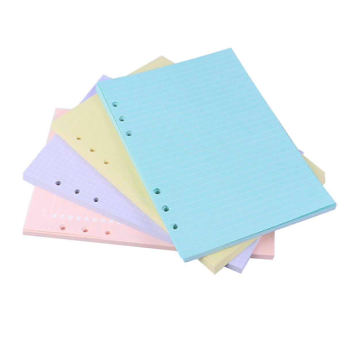 A5 Loose-Leaf Paper Colorful Dividers for Writing 12Pcs Set