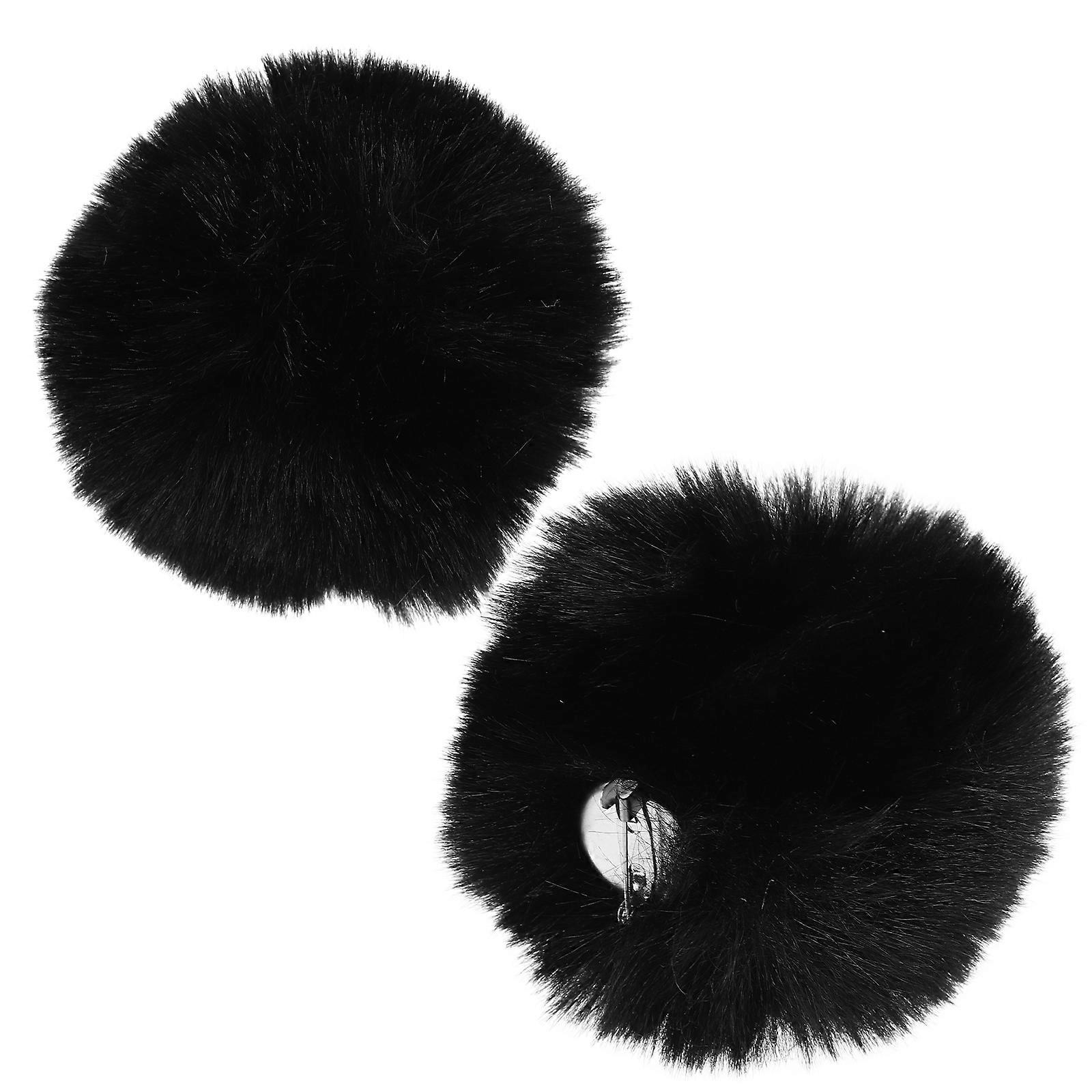 Rabbit Tail Prop Fluffy Bunny Tail Clip on 2Pcs for Cosplay Costume