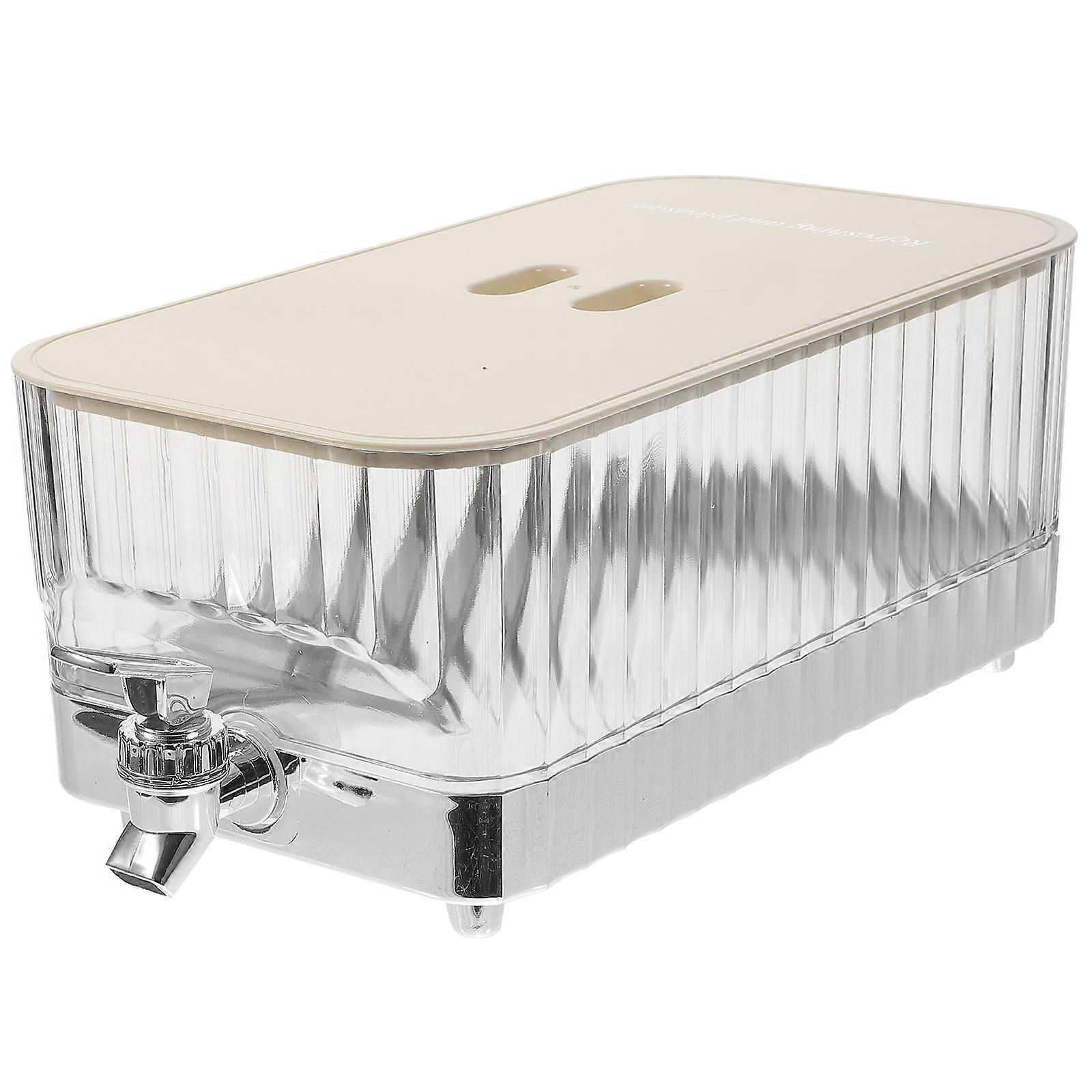 Modern Design Beverage Storage Drink Dispenser with Spigot For Party Elegant Silver PP 1Pcs
