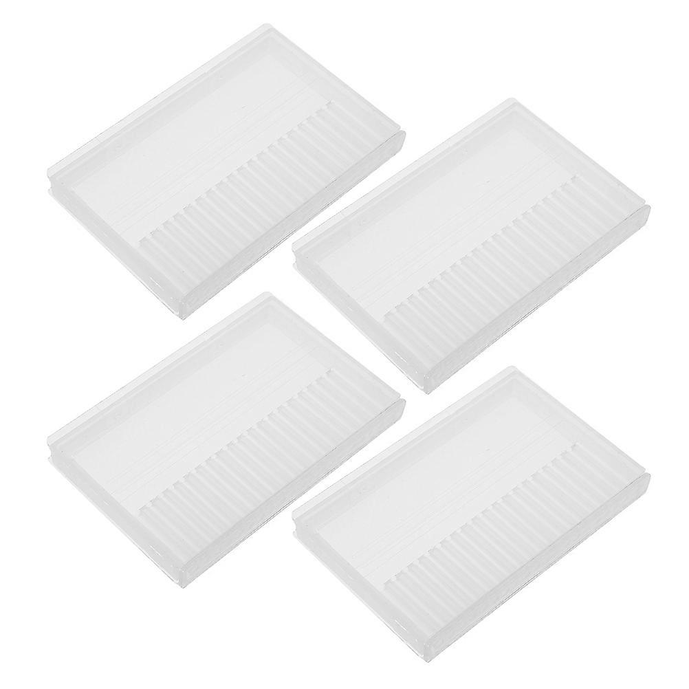 Plastic Manicure Drill Bit Organizer for Storage 12Pcs Portable Display Box