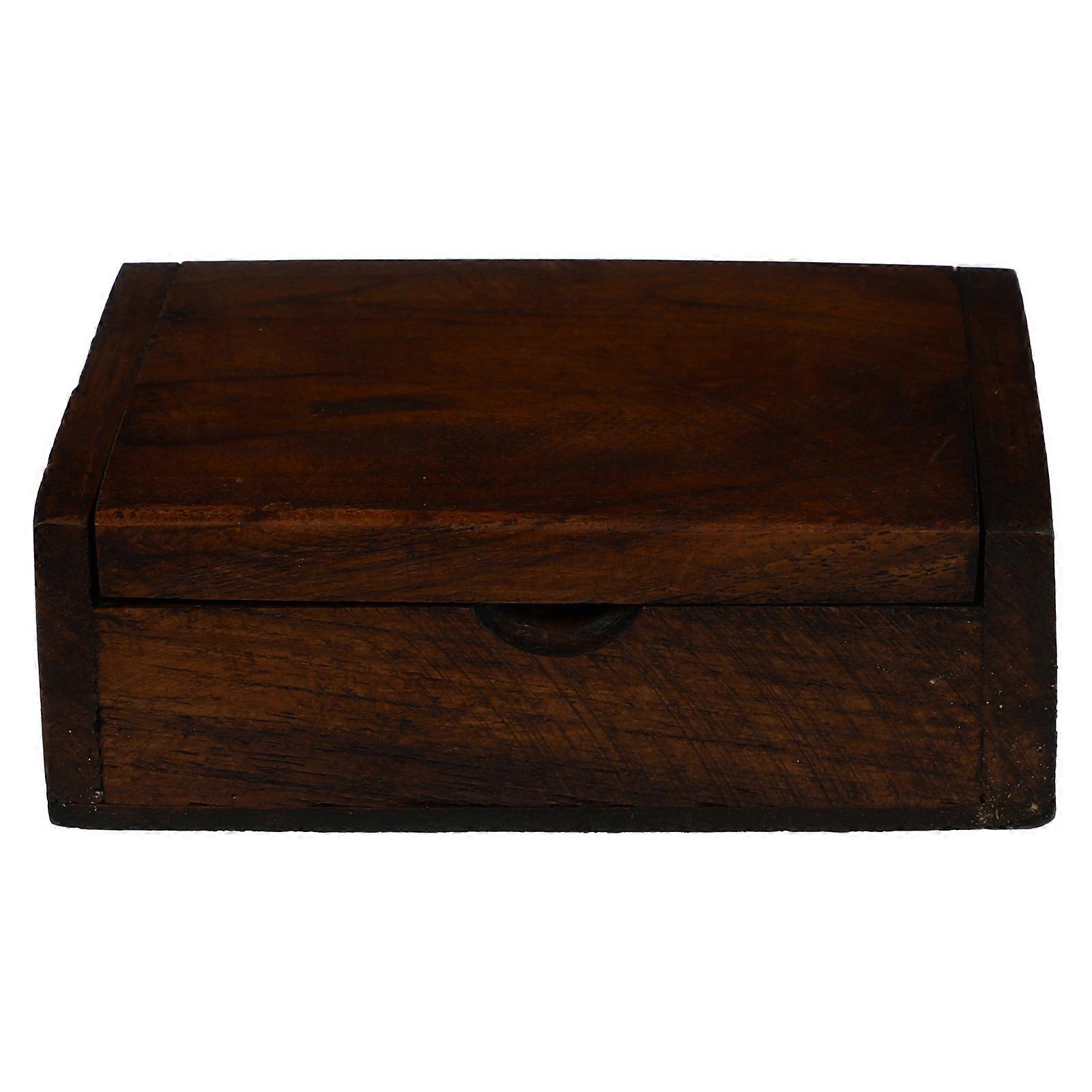 Small Sundry Case Wooden Box for Storage 3Pcs Brown