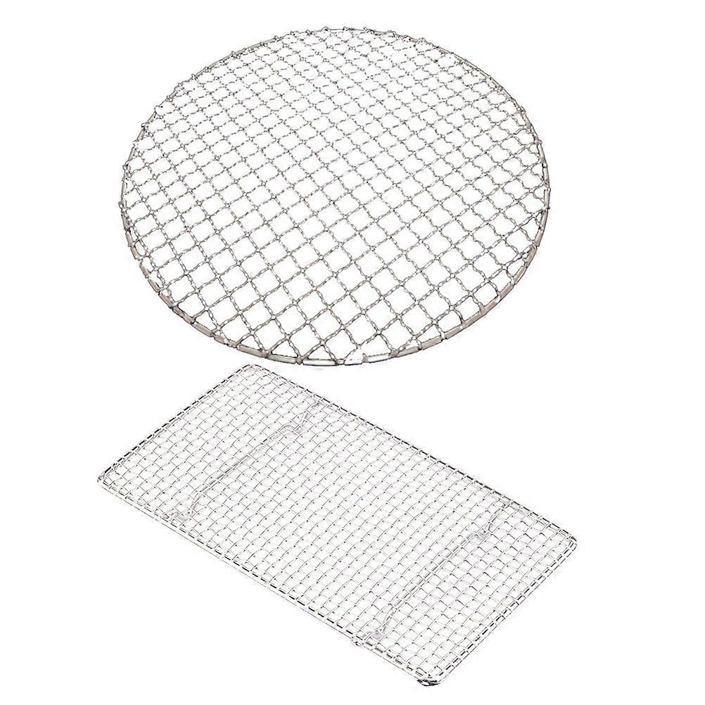 Silver Home Barbecue Net Bbq Mesh for Outdoor Use 4Pcs Camping