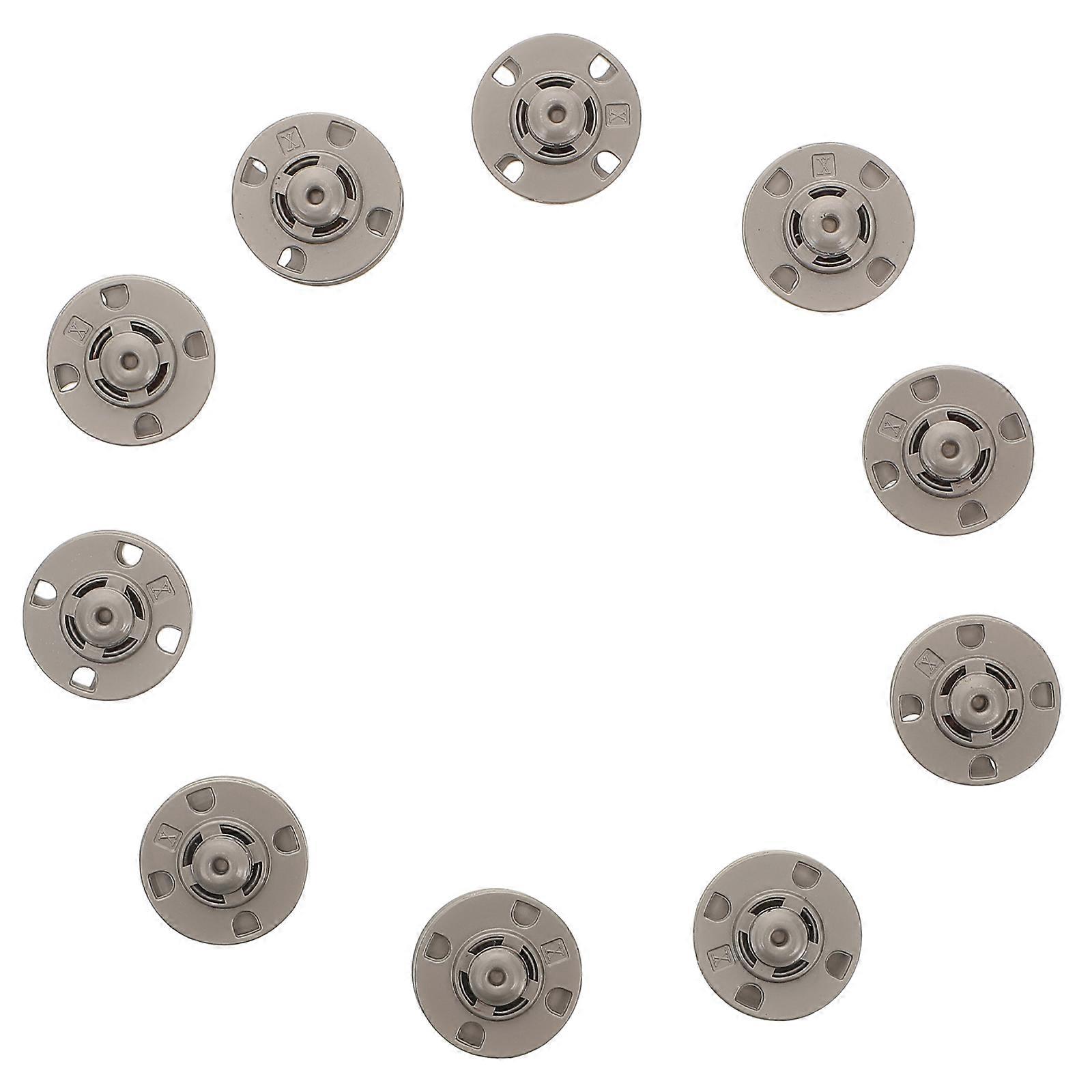 Press Studs Silver DIY Fasteners Buttons Set for DIY Clothes 20Pcs
