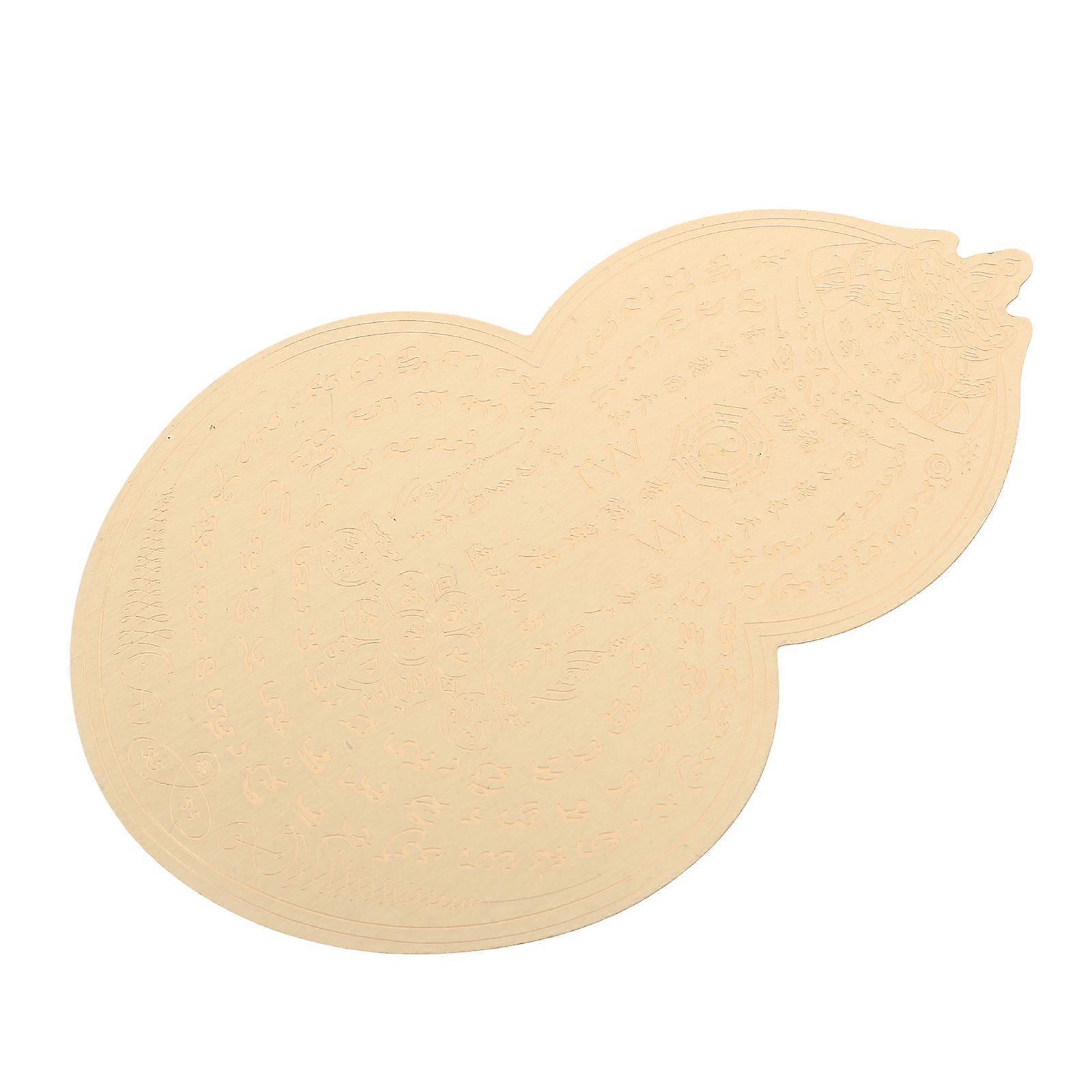 Chinese Style Amulet Sticker 2Pcs Compact Decorative Stickers For Daily Usage Light Weight Beige