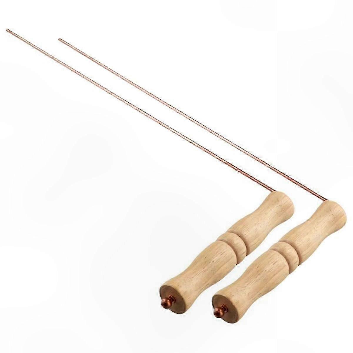 Dowsing Rods Kit with Natural Wooden Handles - 2PCS Divination Tool for Energy Detection and Exploration