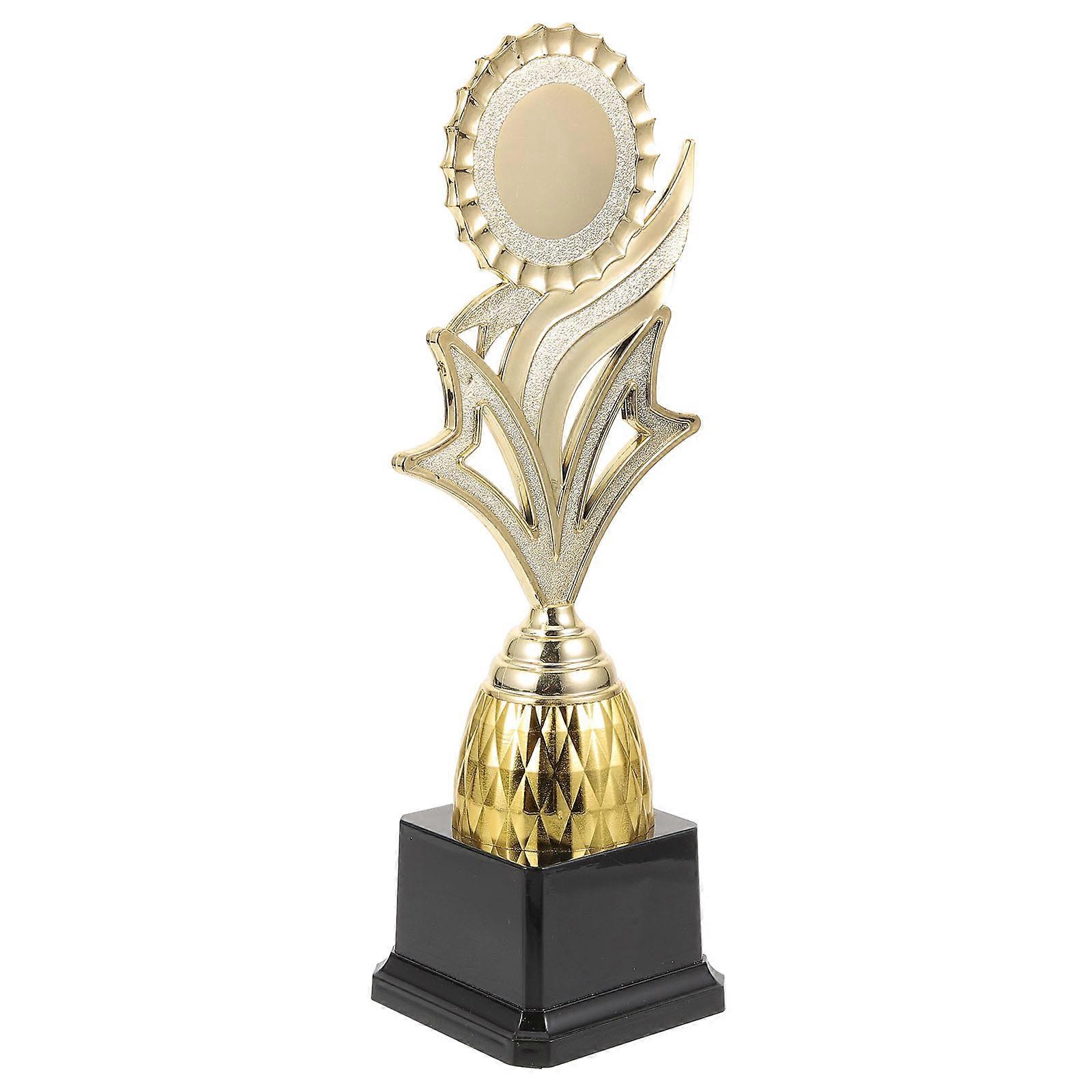 Creative Children's Trophy for Competition Award 2Pcs Plastic Golden