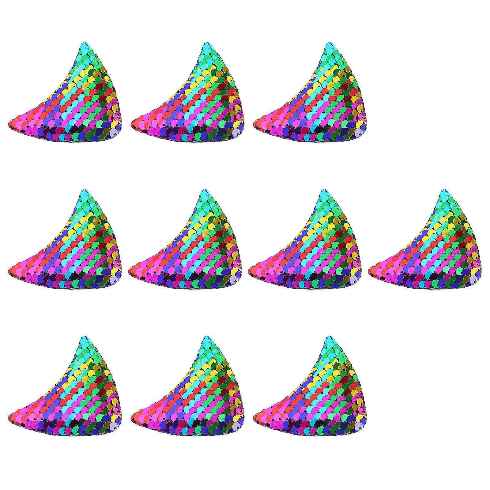 Handmade DIY Materials Sequins Cat Ear Ornaments for Headwear 30Pcs