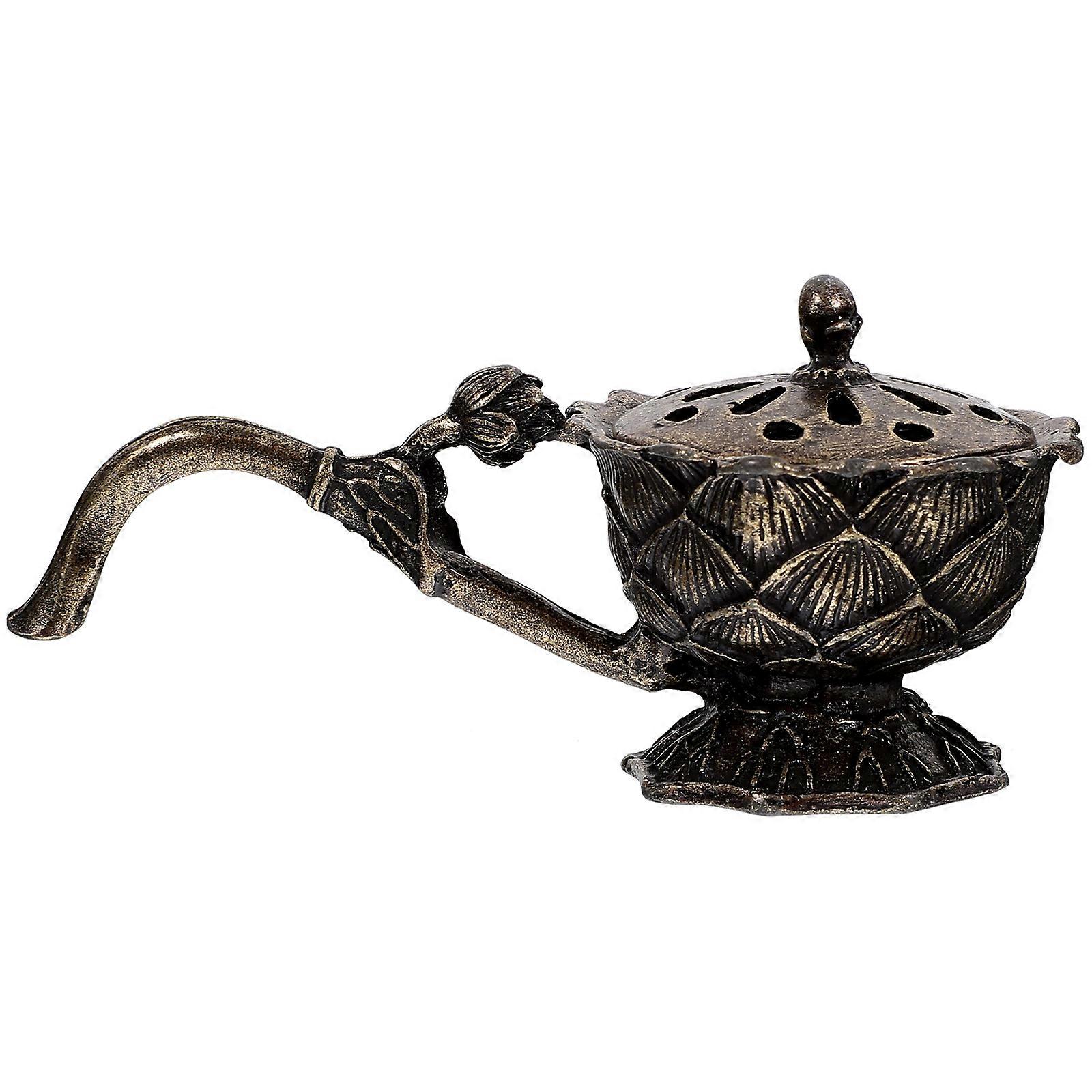 Aroma Diffuser Zinc Alloy Incense Burner for Daily Use 5Pcs Set Brown