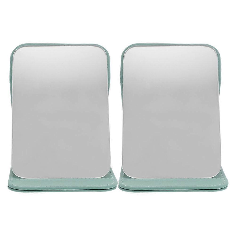 Compact Foldable Personal Mirror For On-The-Go Use Durable And Lightweight Green 16.00X11.00X1.20CM 2Pcs
