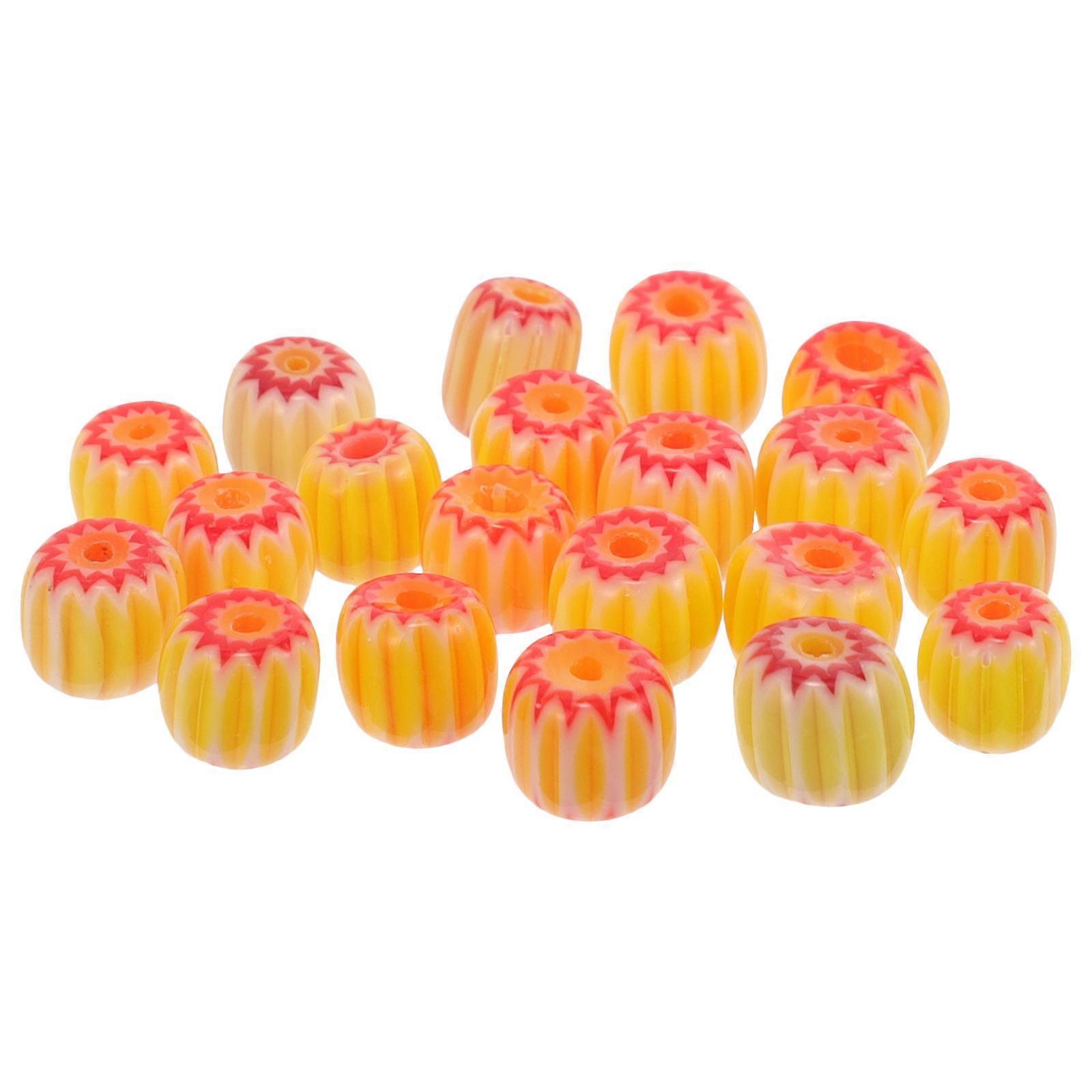 Beads Pumpkin Shape Bracelet Necklace DIY 100Pcs Set