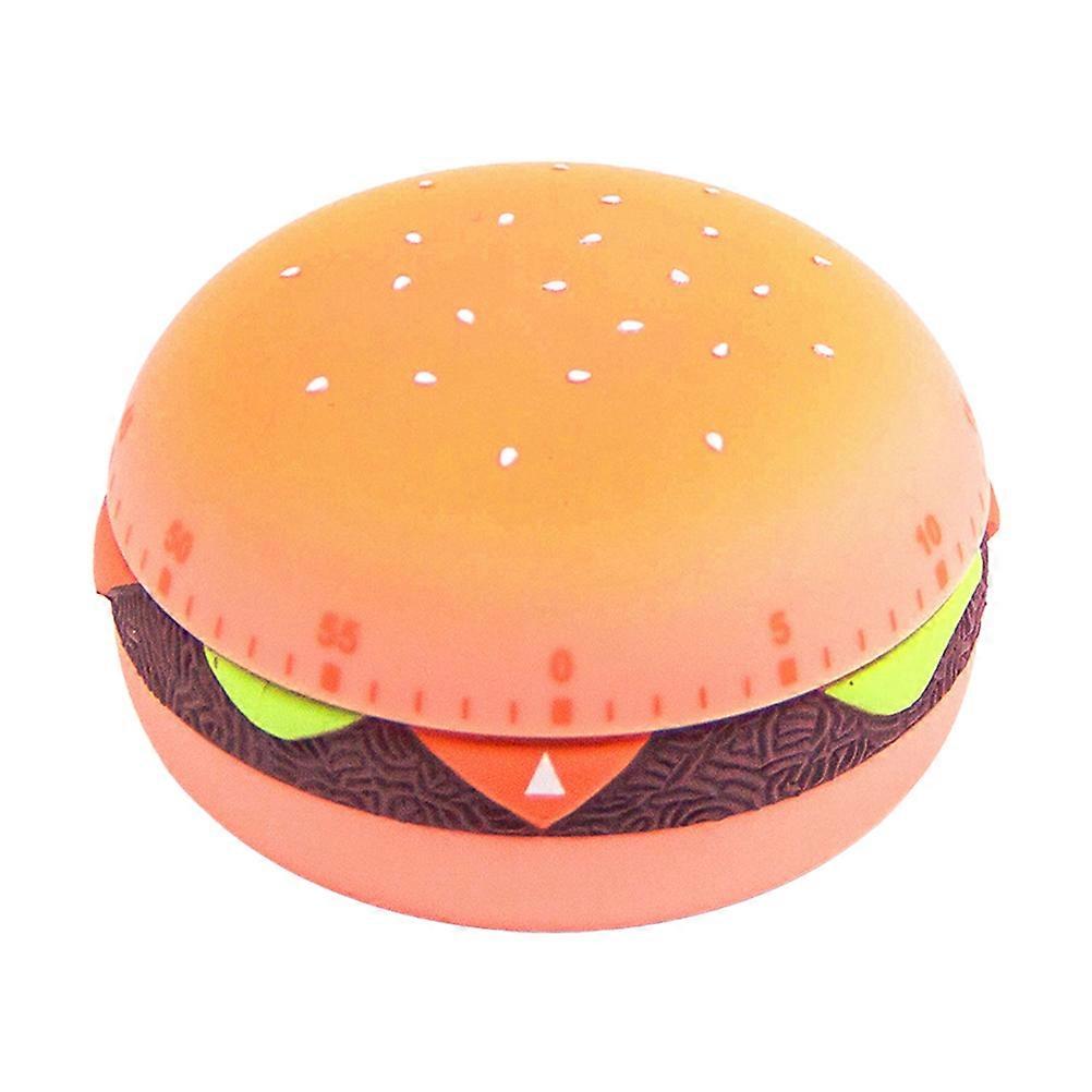 Burger Shape Timing Tool Mechanical Kitchen Timer Cooking Baking Time Management Alarm 1Set