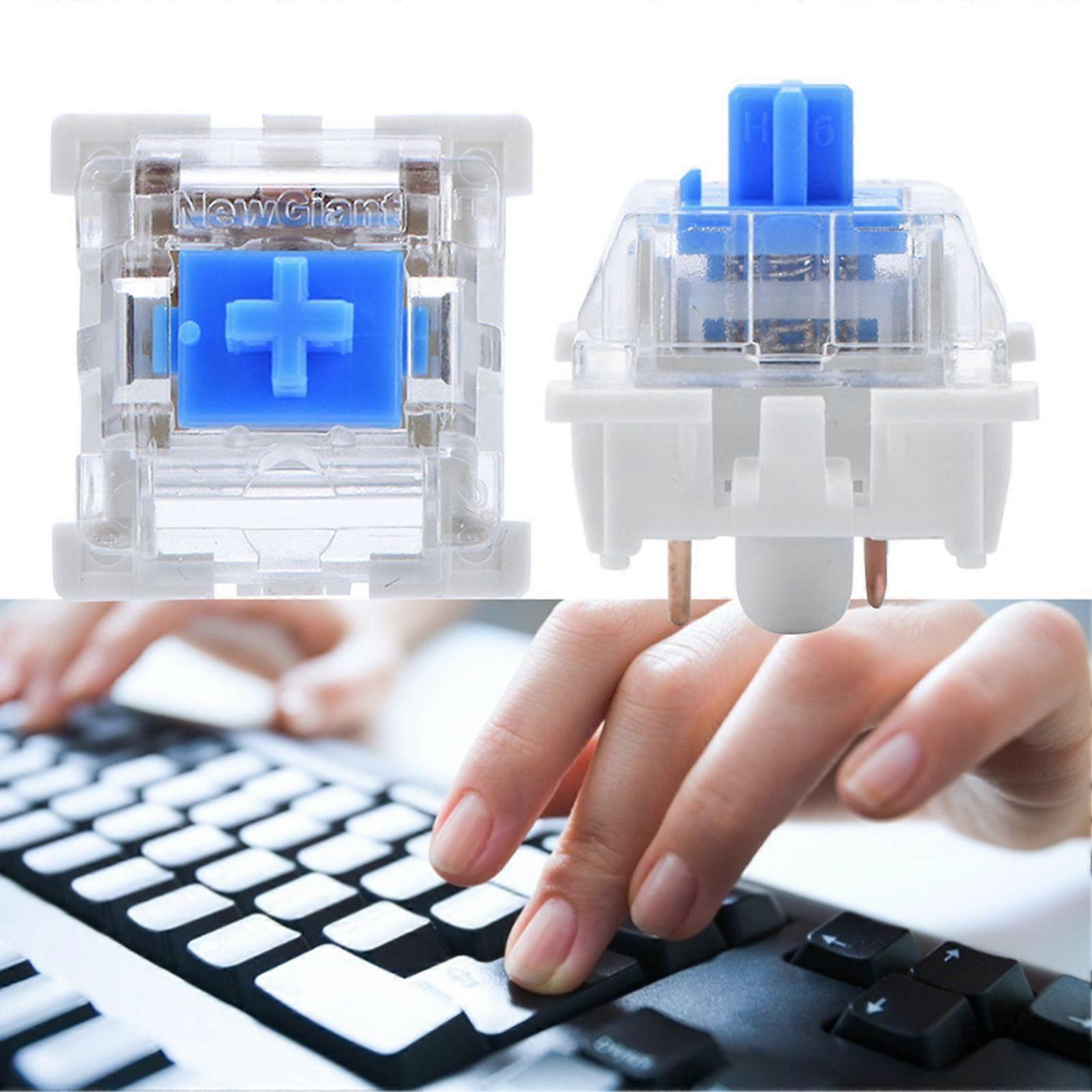 10 PCs Mechanical Keyboard Switch Plate Mounted Blue Switch for NewGiant RGB Series