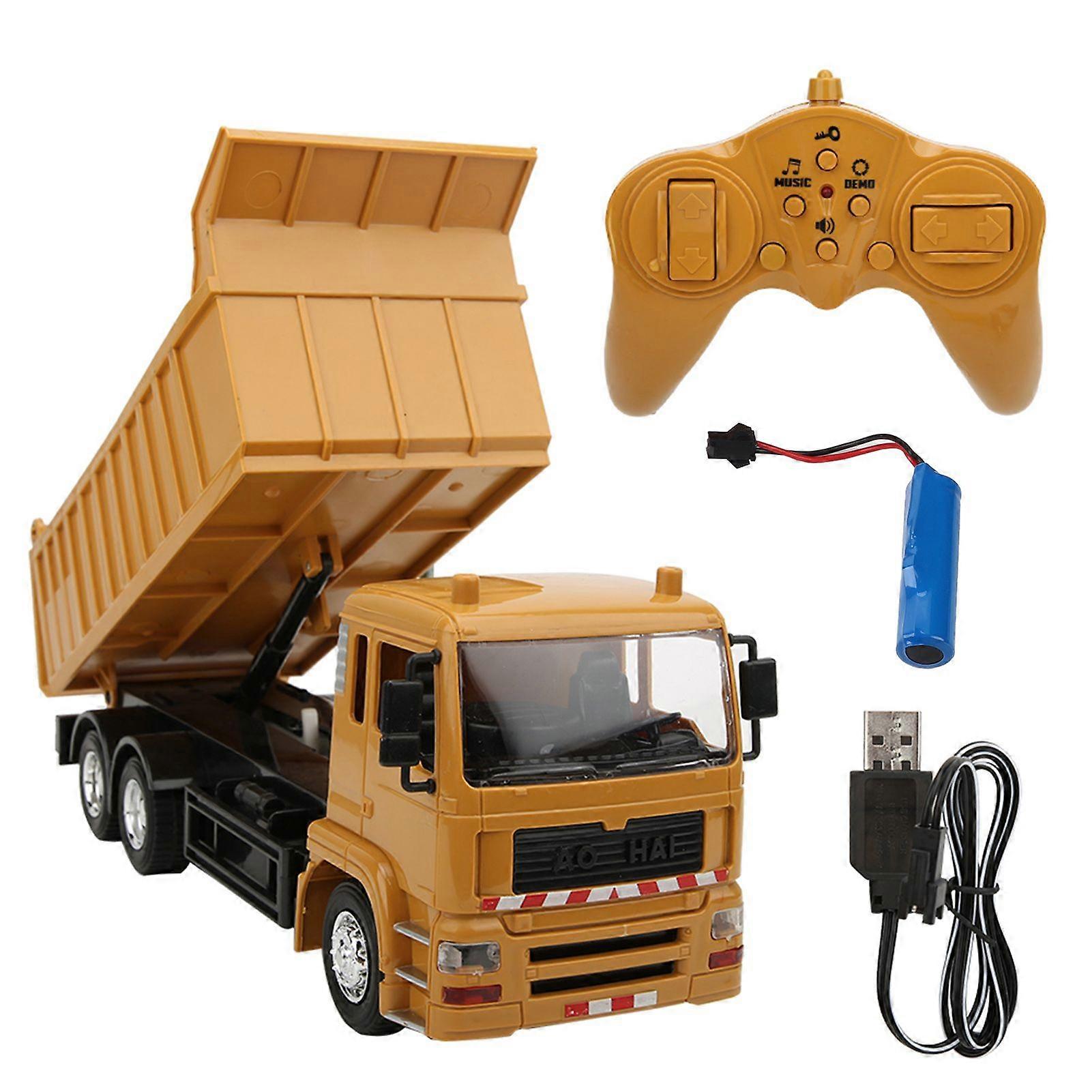Light Music Remote Control Engineering Vehicle Rechargeable Remote Control Dump Truck