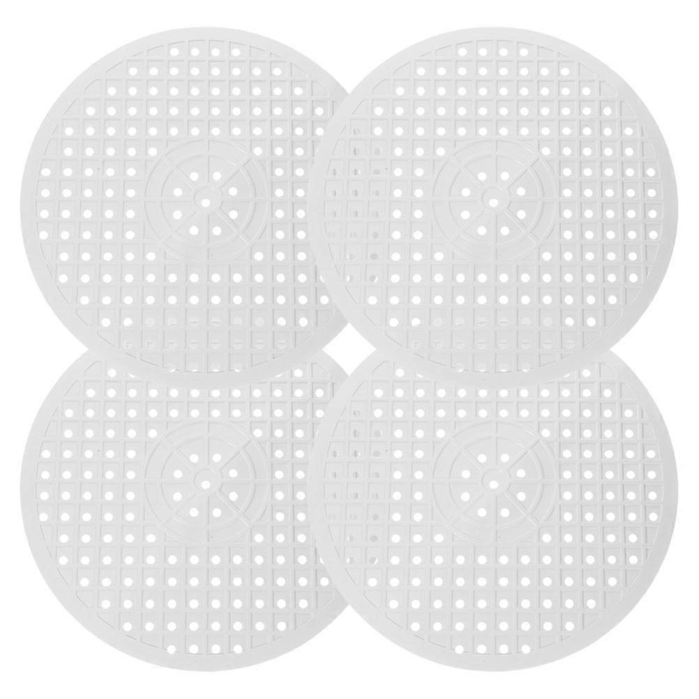 Kitchen Sink Protector Pad Rubber Sink Mat for Drying 8Pcs White