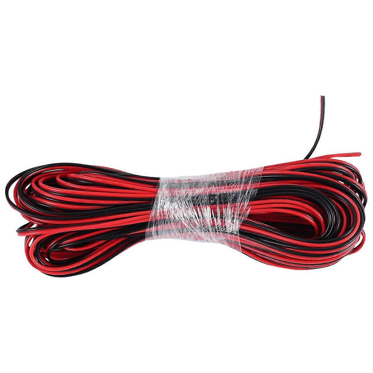 22 Gauge Red Black Zip Wire AWG Cable Power Ground Stranded Copper