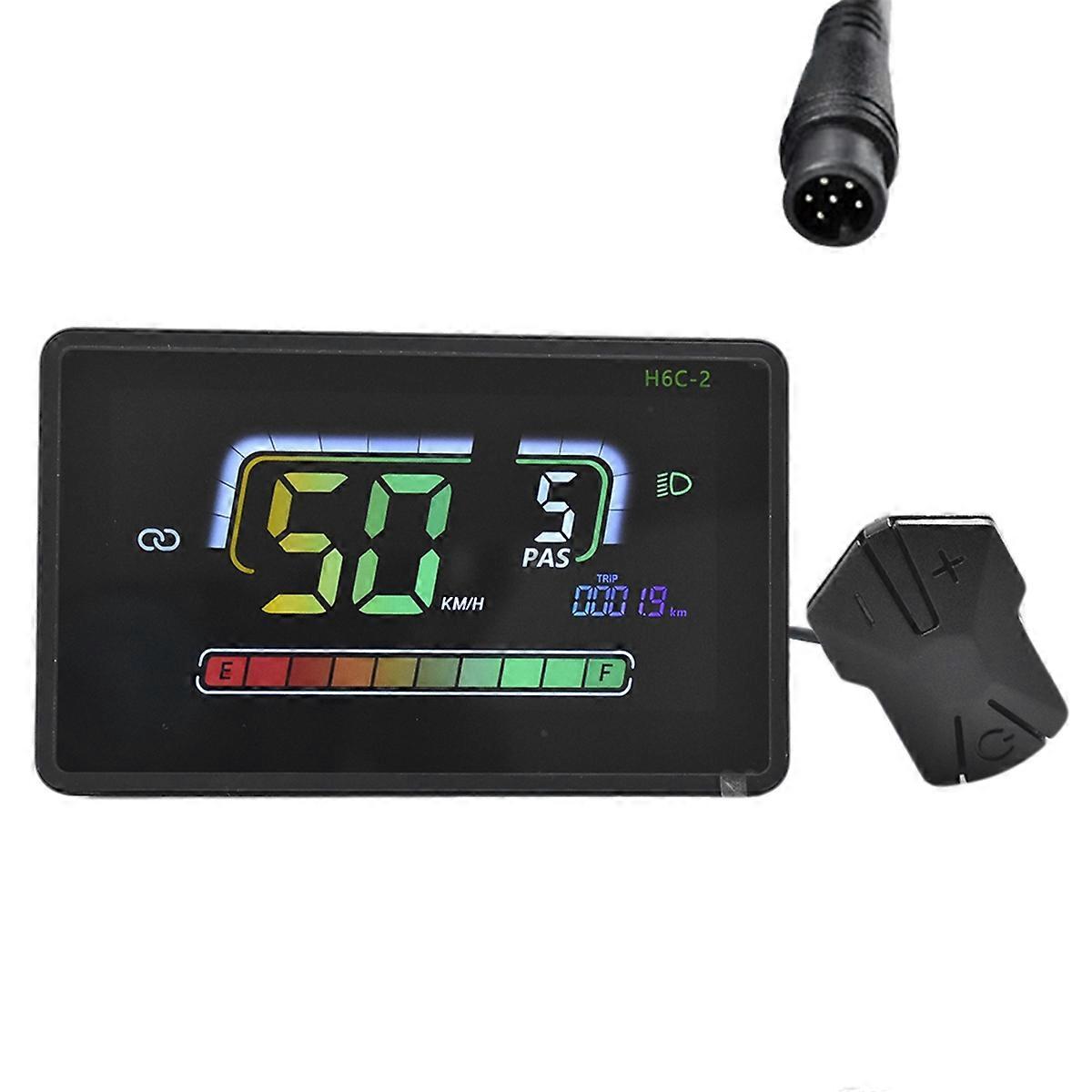 H6C-2 E-Bike Bluetooth LCD Display Meter Scooter Speedometer 6PIN