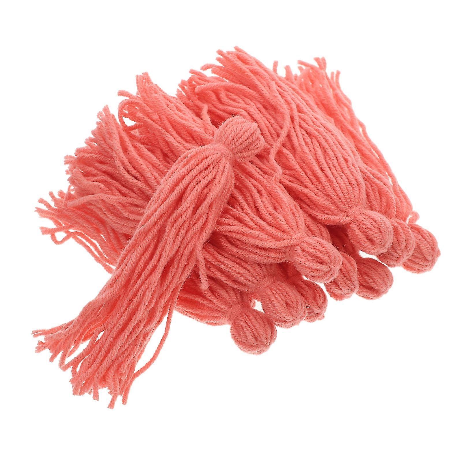 Fish Tank Spawning Mop for Breeding with 50Pcs Red Woolen Yarn Mops