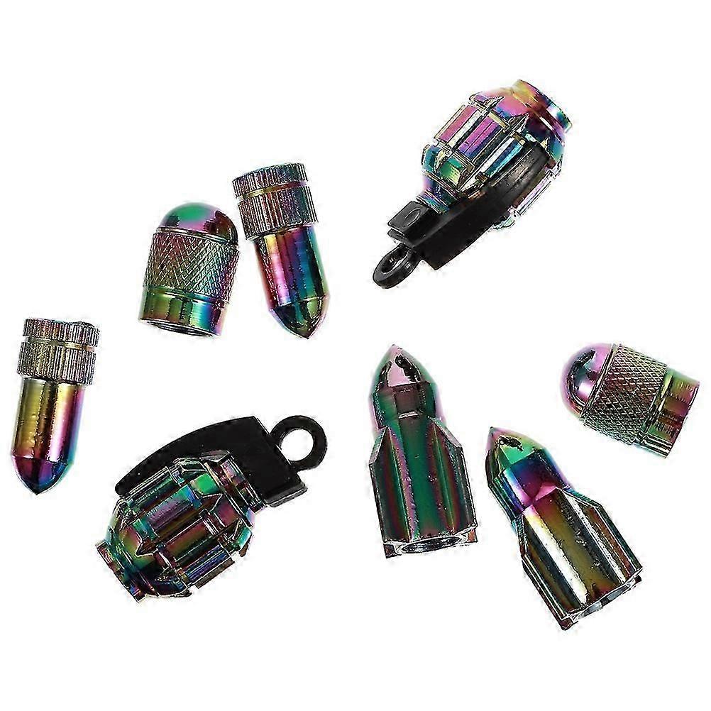 Professional Tire Caps Replaceable Stem Caps Improve Seal Simple Design Round Shape Bicycle Riders 8Pcs