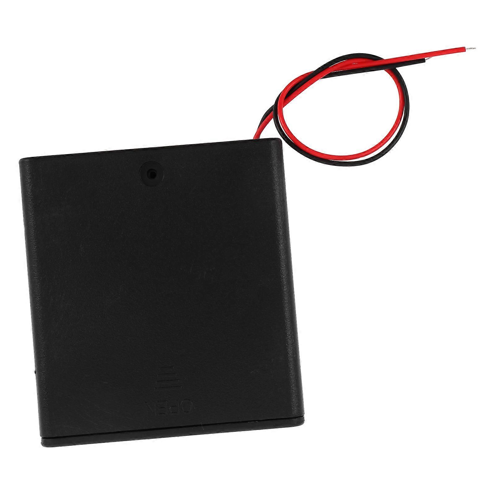 Battery Holder 6V Plastic Case for Aa 4Pcs with Leads