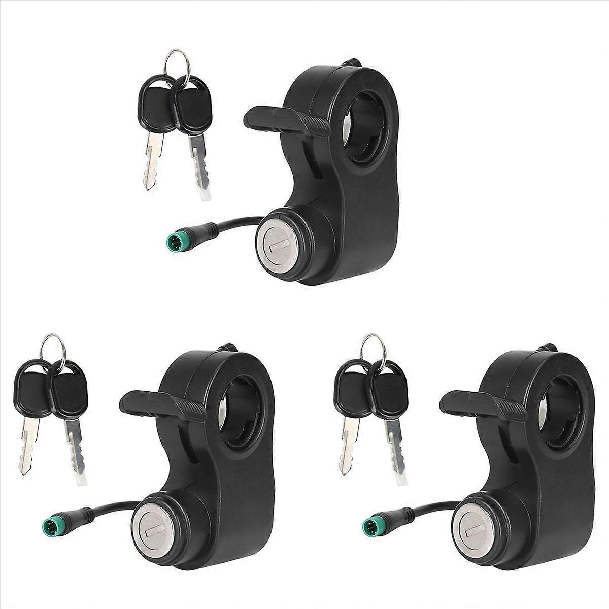 3X Electric Scooter Lgnition Lock for for G2 for Max 5pin Integrated Throttle Switch Lock with Key