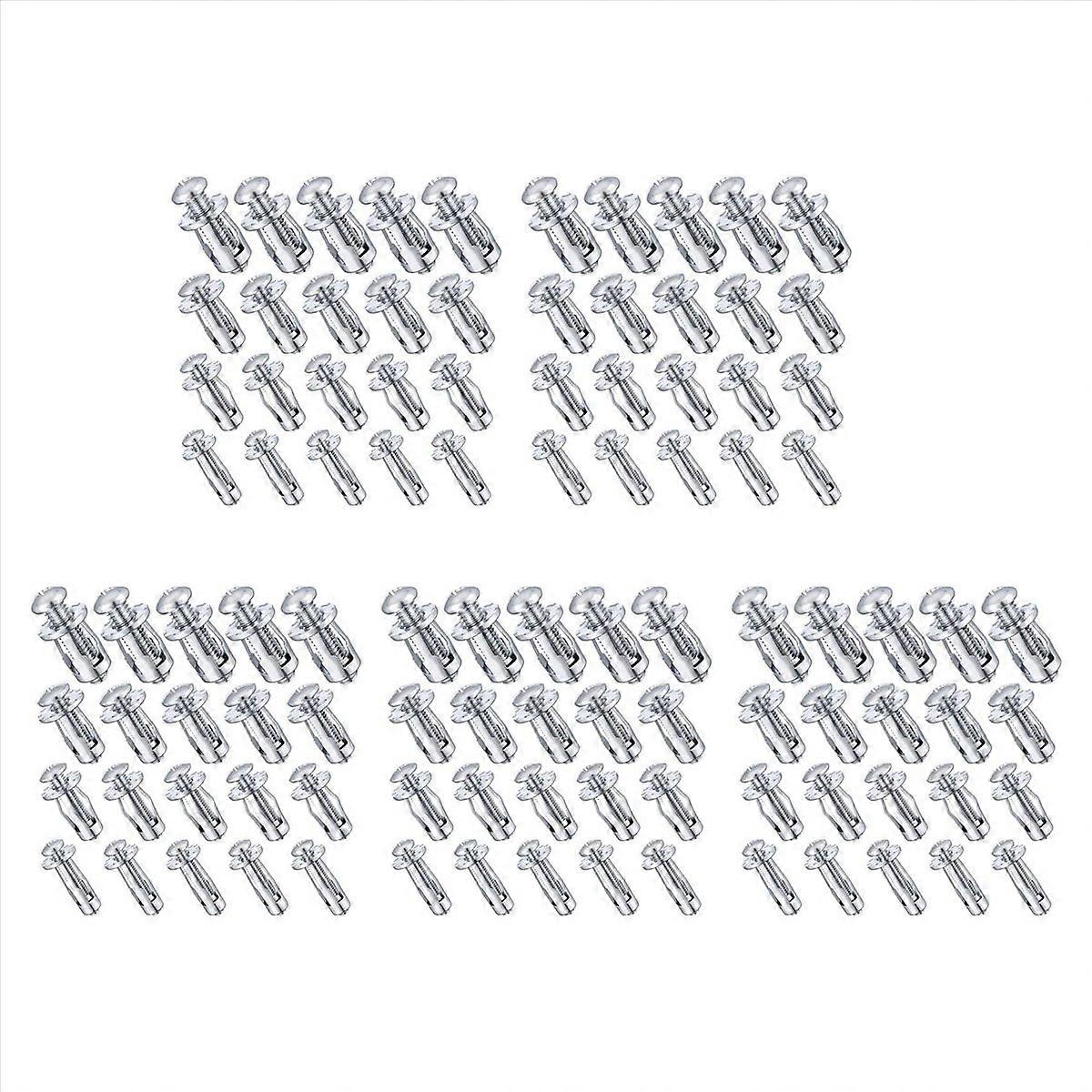 100pcs M 4 M5 M6 M8 Jack Nuts, Carbon Steel Expansion Screw Nut Fasteners for Securing Plate Frame C