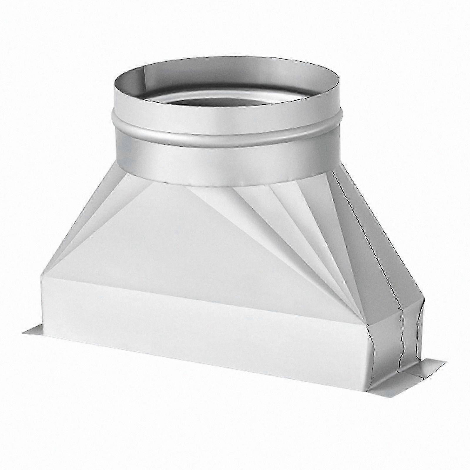 Rectangular to Round Duct Adapter with Galvanized Finish for Easy Vent Transition Installation