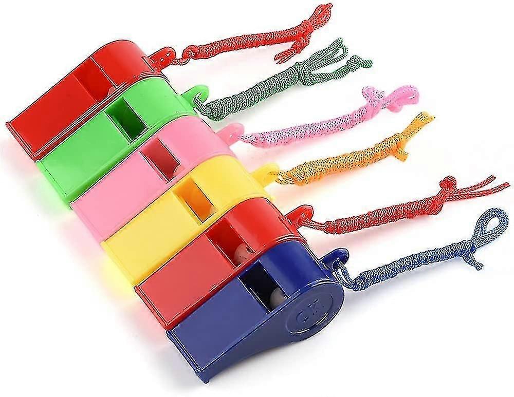 72 χρωματιστές πλαστικές σφυρίχτρες, σφυρίχτρα εκπαιδευτή με κορδόνια για αθλητικές εκδηλώσεις, σκύλος