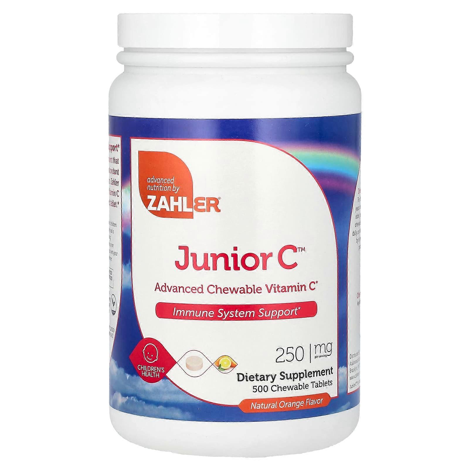Junior C, Advanced Chewable Vitamin C, Natural Orange, 250 mg, 500 Chewable Tablets