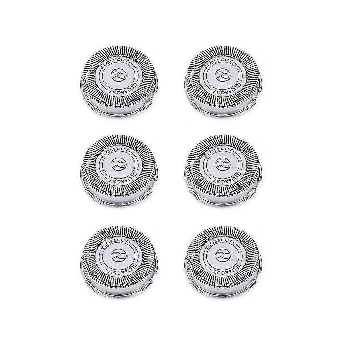 6Pack SH30 Replacement Heads for Shaver Series 3000, 2000, 1000 and S738, with Durable Sharp Blades 25-26s
