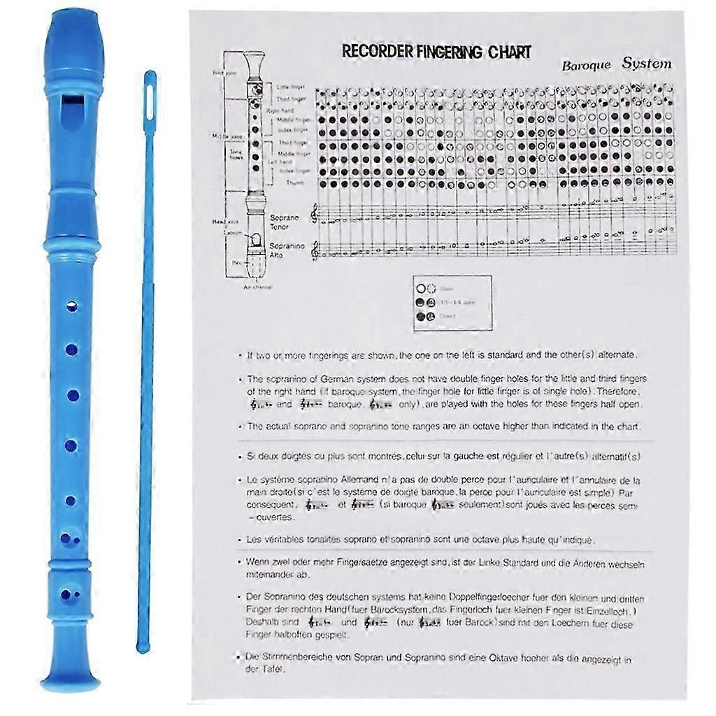 Soprano Recorder Treble Flute 8 Hole Soprano Recorder With Cleaning Rod
