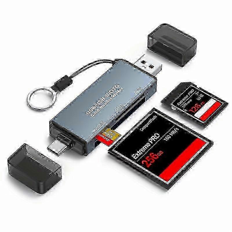 Card Reader 3 In 1 Memory Smart Card Reader TF CF SD Compact Flash Card Adapter For Laptops