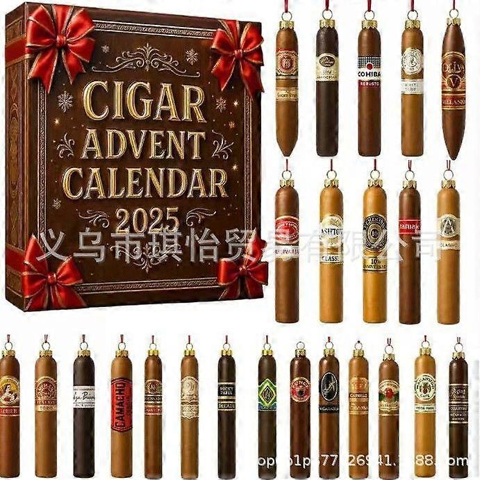 Ημερολόγιο Χριστουγέννων 2025 - Ημερολόγιο αντίστροφης μέτρησης 24 ημερών, 4 κουτιά με επίπεδα στόρια με φιόγκο, 2D ακρυλικά κρεμαστά στολίδια, κουτί στόρια για διακόσμηση χριστουγεννιάτικου δέντρου για παιδί