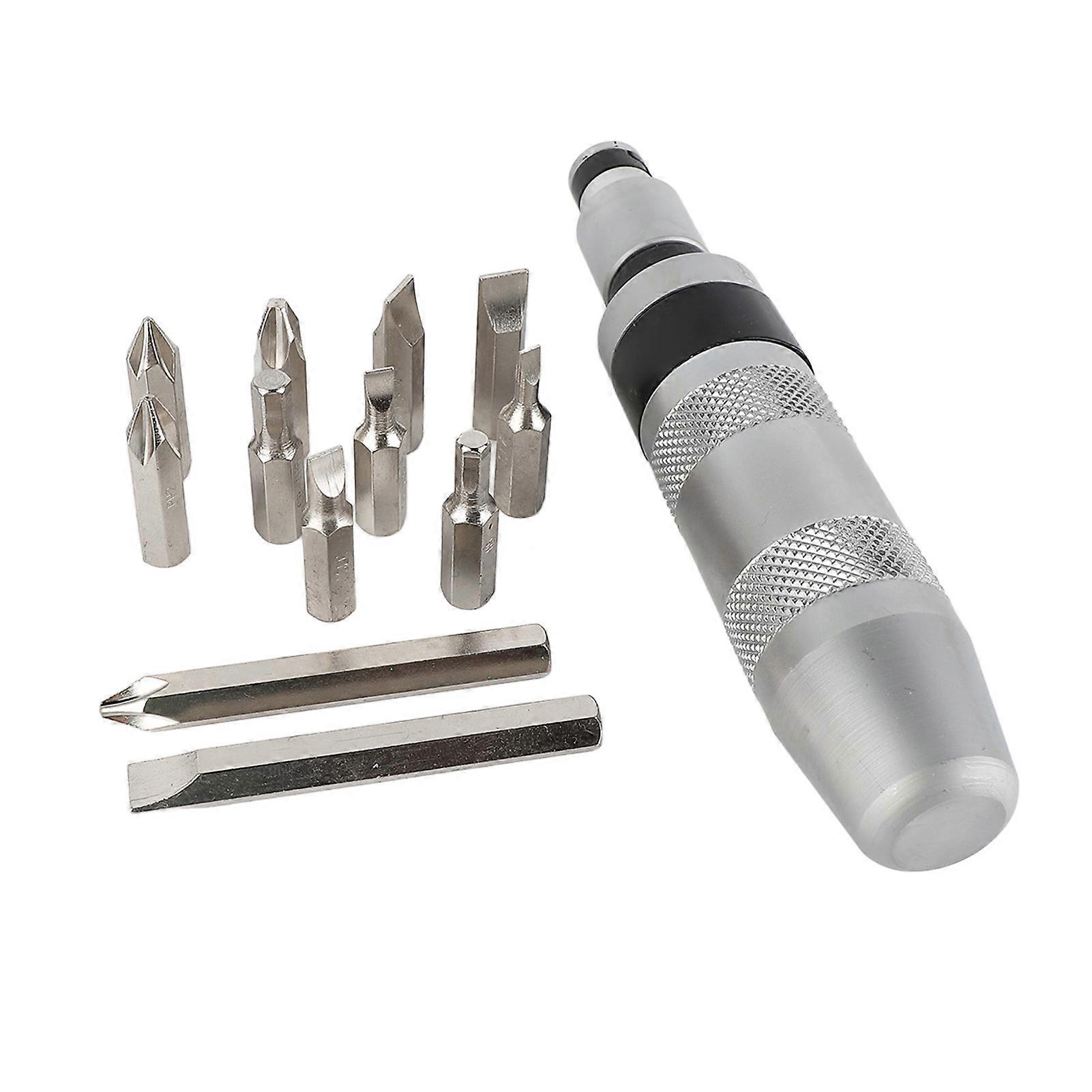 13Pcs Drive Impact Screwdriver Kit 12 Bits Multi Purpose Manual Impact Screwdriver for Maintenance 
