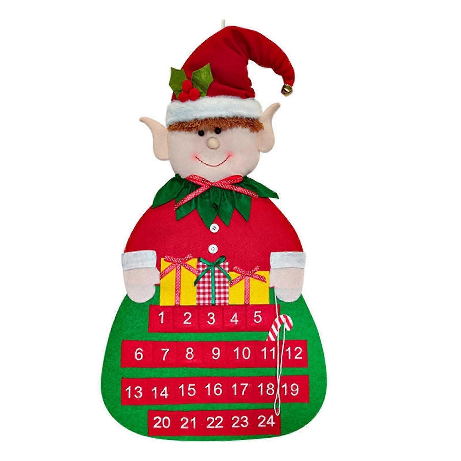 Fabric Wall Holiday Countdowns Calendar Christmas Celebration Countdowns Tree Calendar Clear Number Display for Easy Use