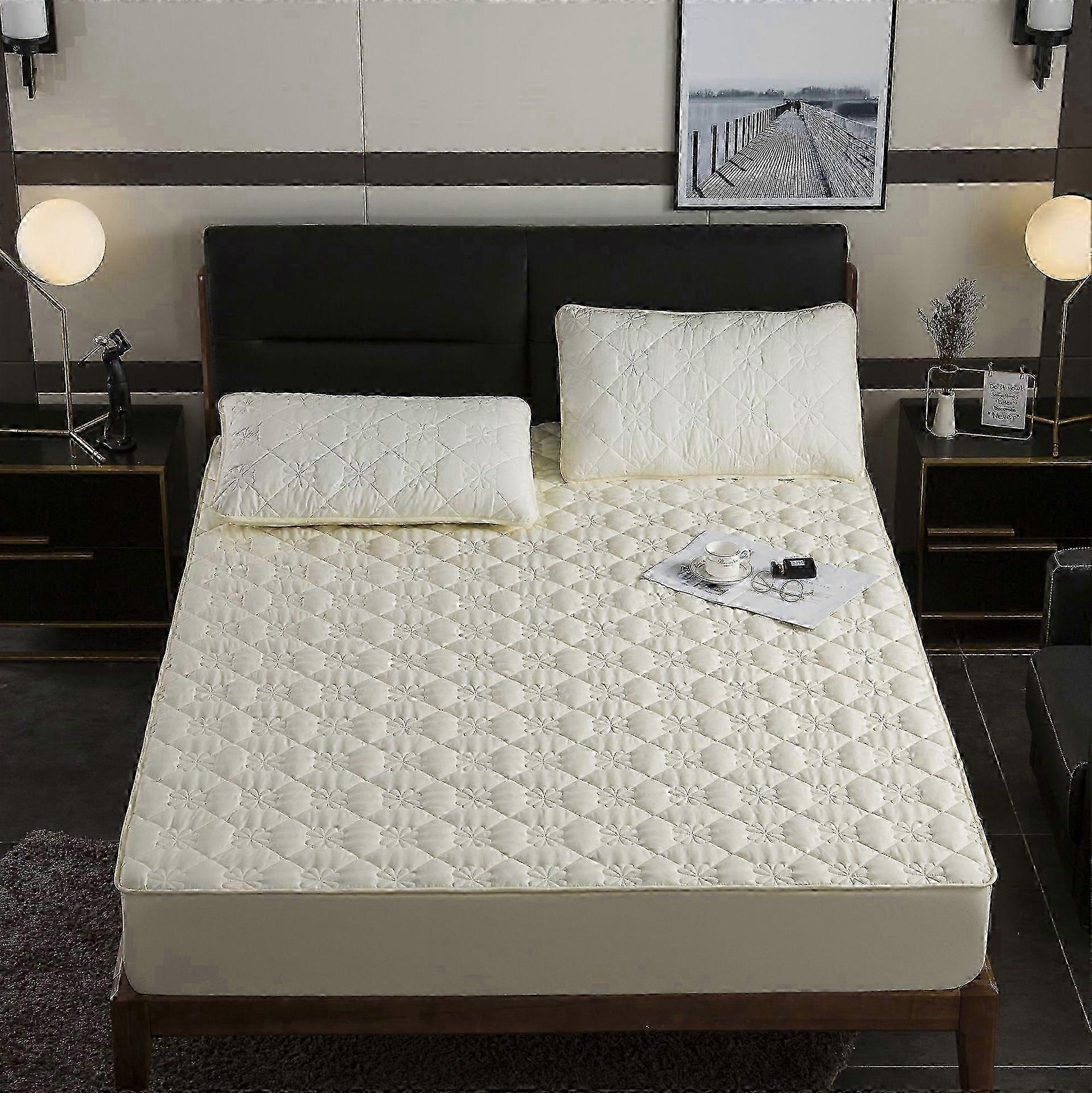 Universal Cotton Four-leaf Clover Bedsure Hypoallergenic Antibacterial Mattress Pad, Non-slip Breathable Ultra Soft Quilted Mattress Protector Co