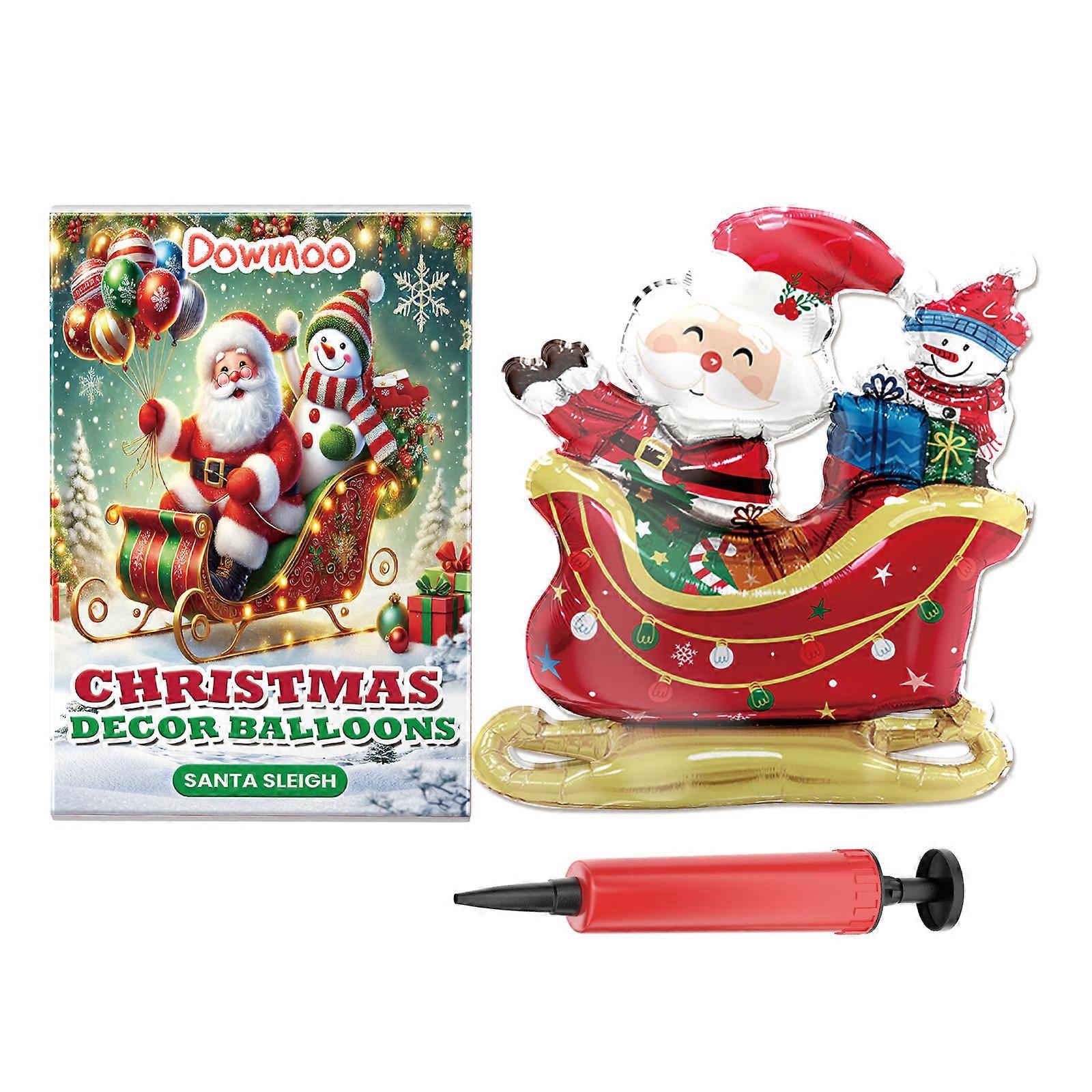 Festive Christmas Balloons (Dowmoo) – Standing Santa, Reindeer & Tree for Party Atmosphere Setup