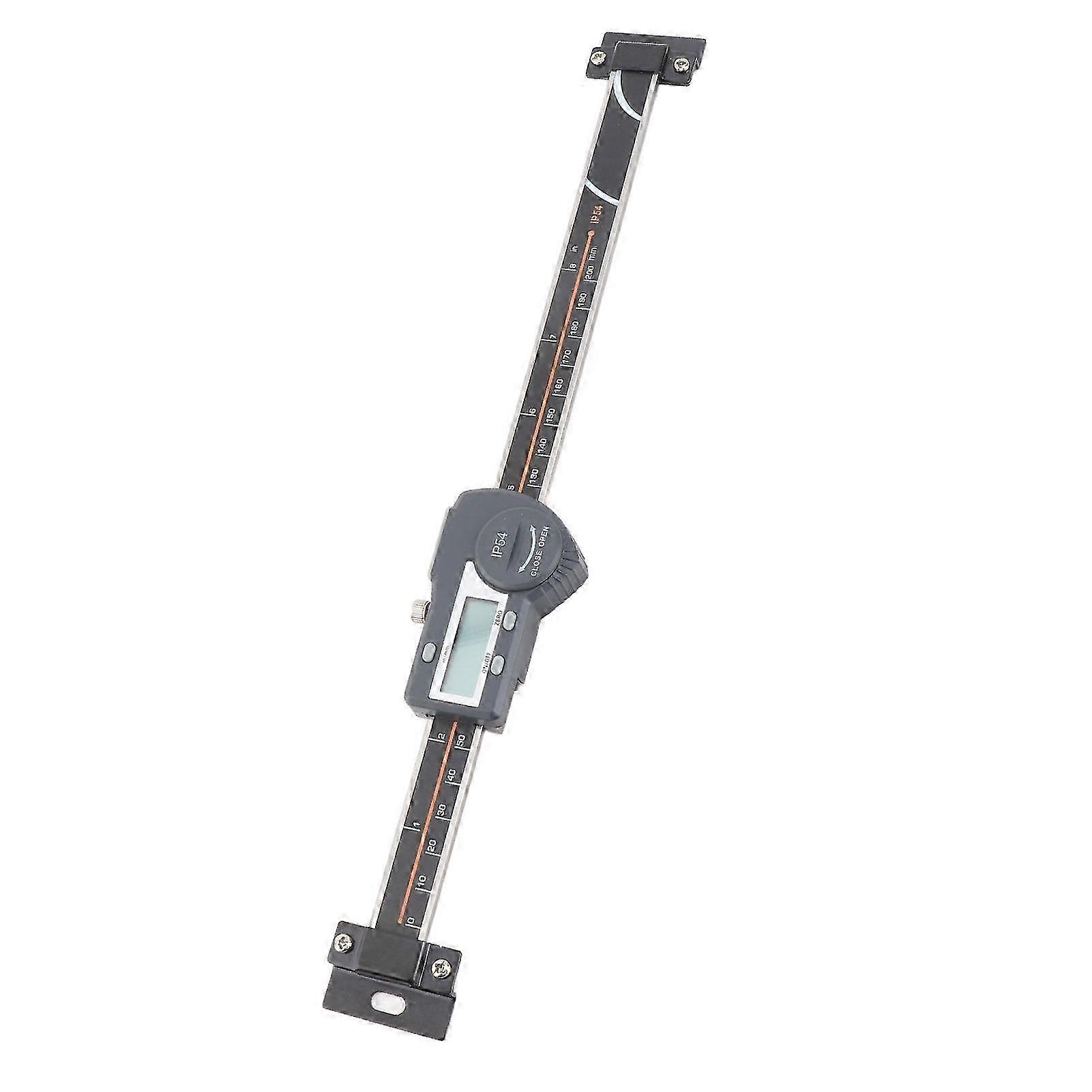 IP54 Horizontal Vernier Caliper LCD Display Digital Linear Scale Measuring Tool with ZERO Reset Data Hold0200mm / 0.07.9in