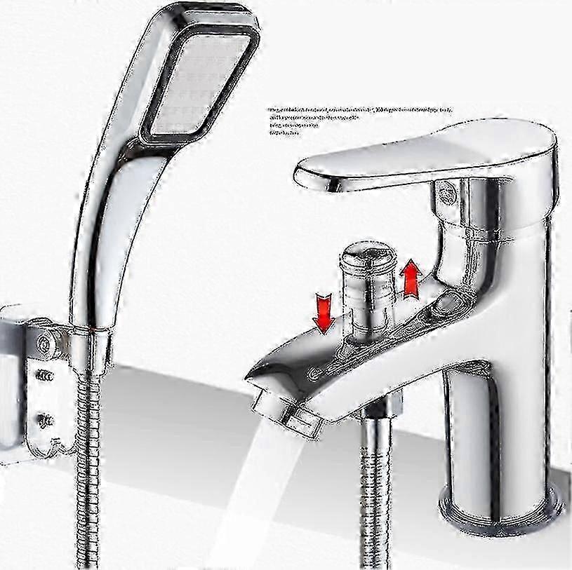 Hot and cold shower faucet single hole mixer with shower head