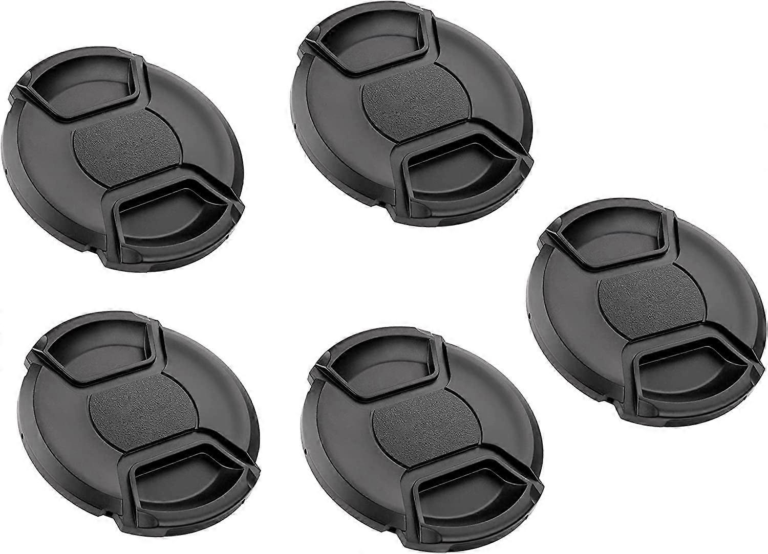 (5 Pcs Bundle) 37MM Front Lens Filter Snap On Pinch Cap, 37mm Lens Cap, 37 mm Protector Cover for DSLR SLR Camera Lense