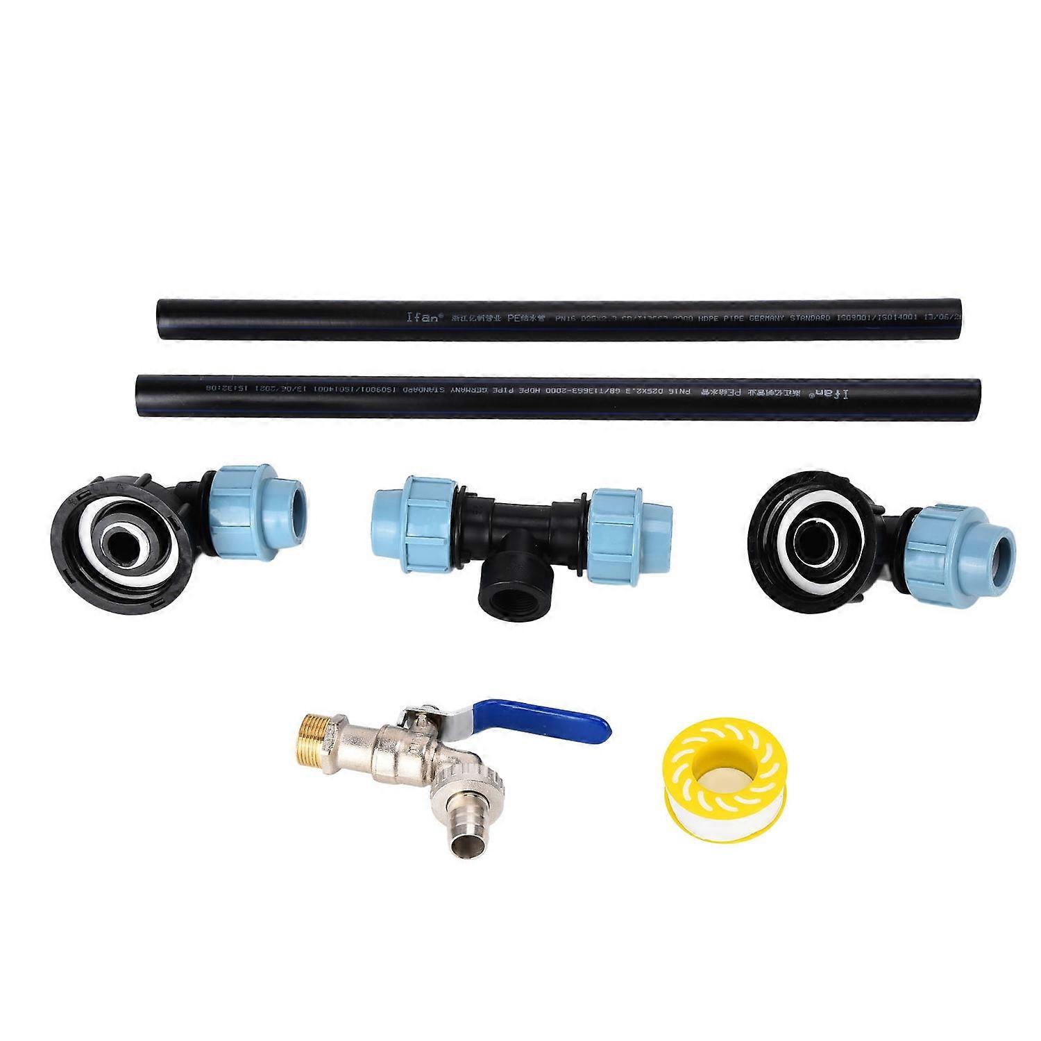 Elbow IBC Adapter Container Tank Gooseneck Outlet Tap Connector for Filling Watering Can2 Barrels in