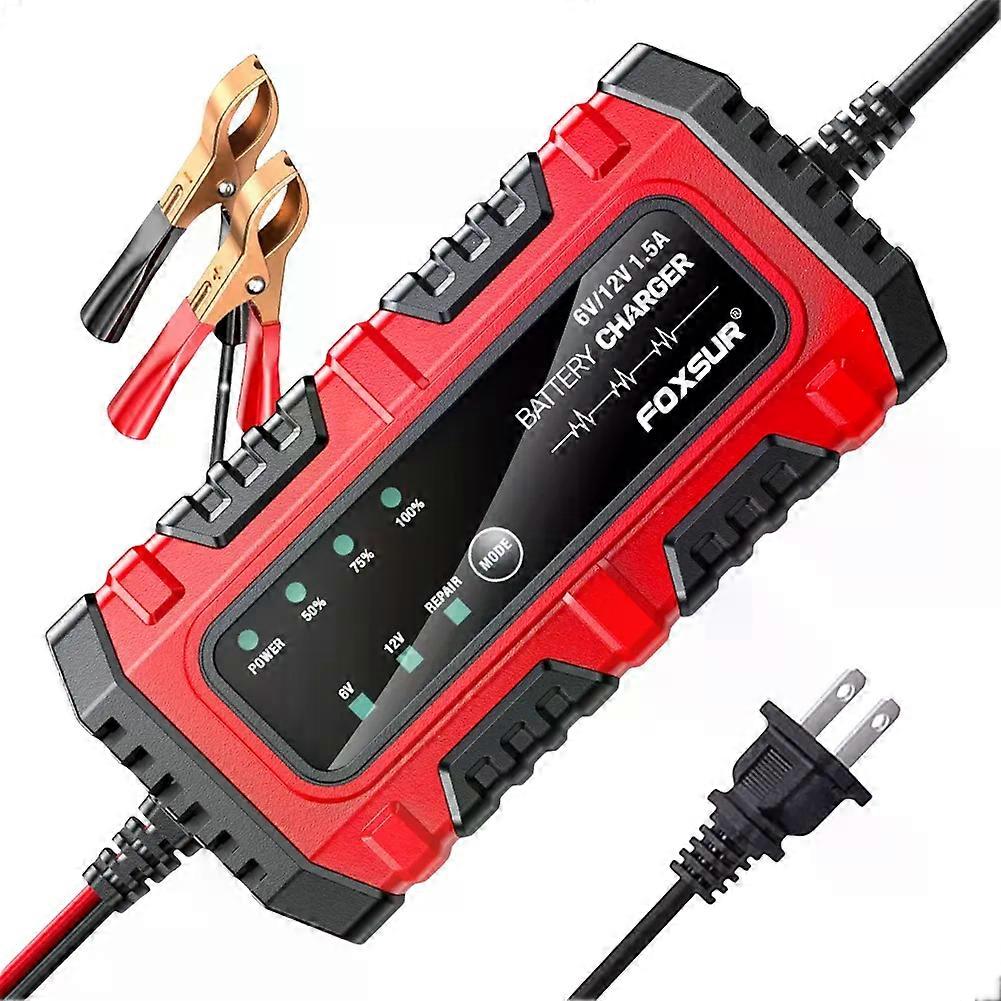 6V 12V 15A bilbatterilader elektrisk motorsykkellader smartlader for bil lastebil båt SUV blysyre AGM GEL-batterier