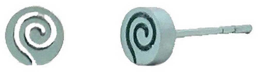 Ti2 Titanium Whirlpool Stud Earrings - Light Green