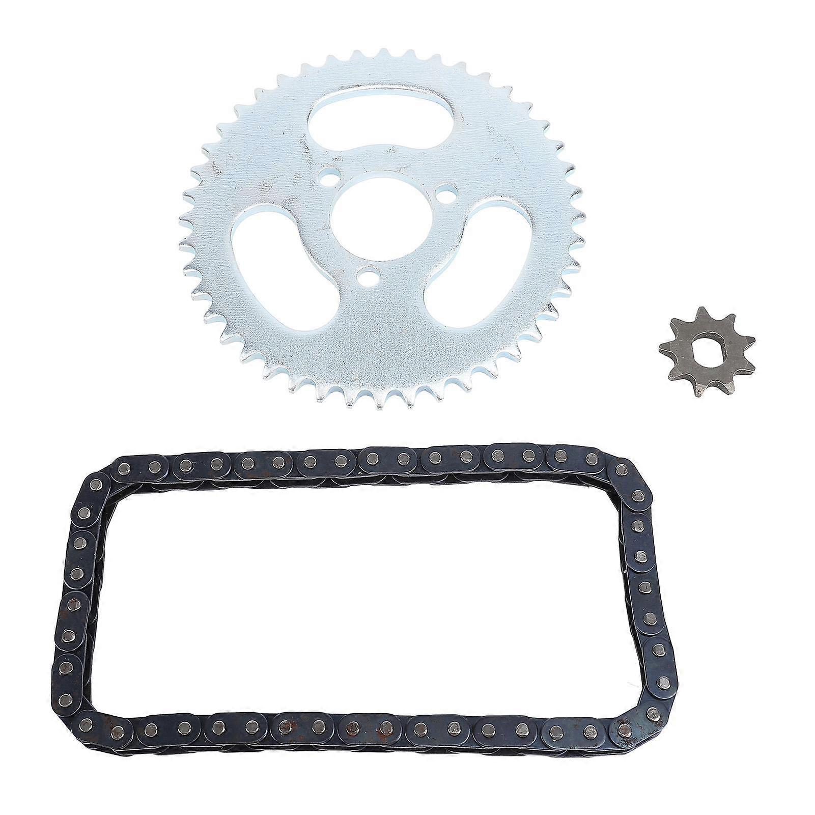 T8F Front Rear Sprocket Chain Kit with 50 Links T8F Chain 3 Hole 44T Rear Sprocket 9T Front Sprocket for Modified Karts