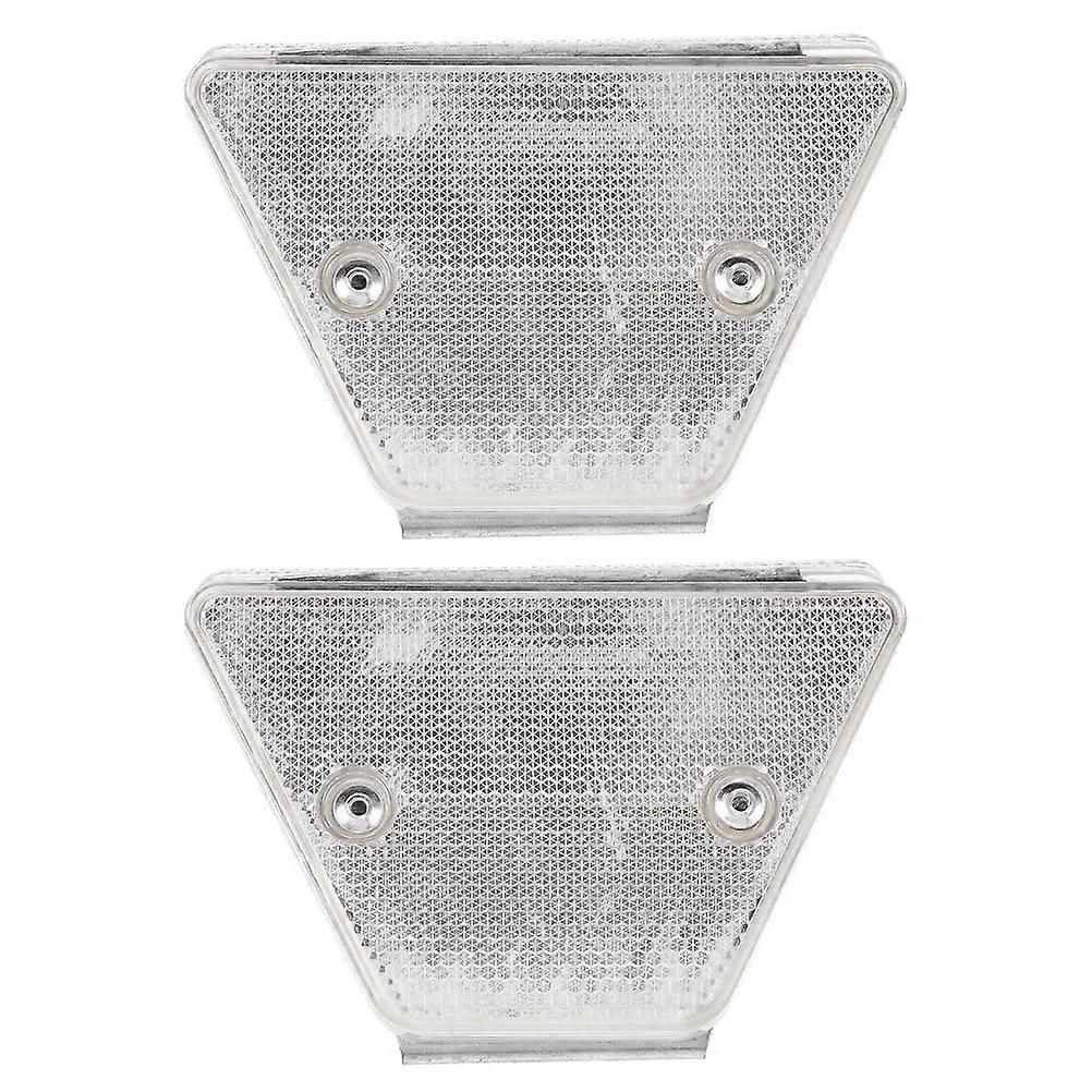Silver Wheel Contour Guardrail Marker Reflector for Highway 2Pcs Replacement Set