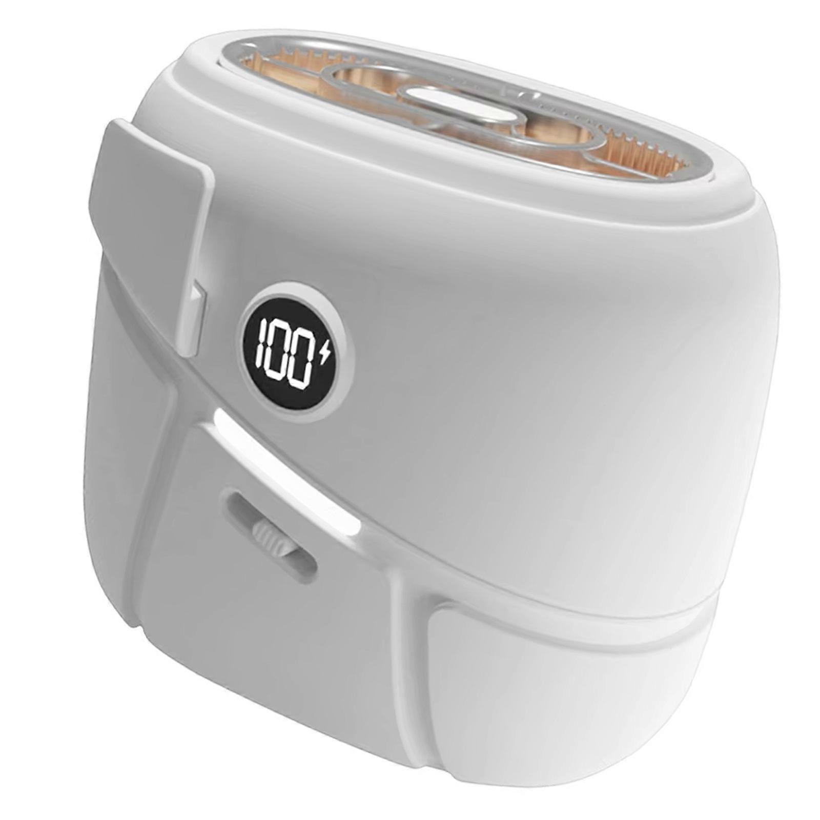 Rechargeable Waist Clip Fan 100 Adjustable Speeds Cooling Fan with Large Battery Capacity Quiet Operation ABS Texture  White