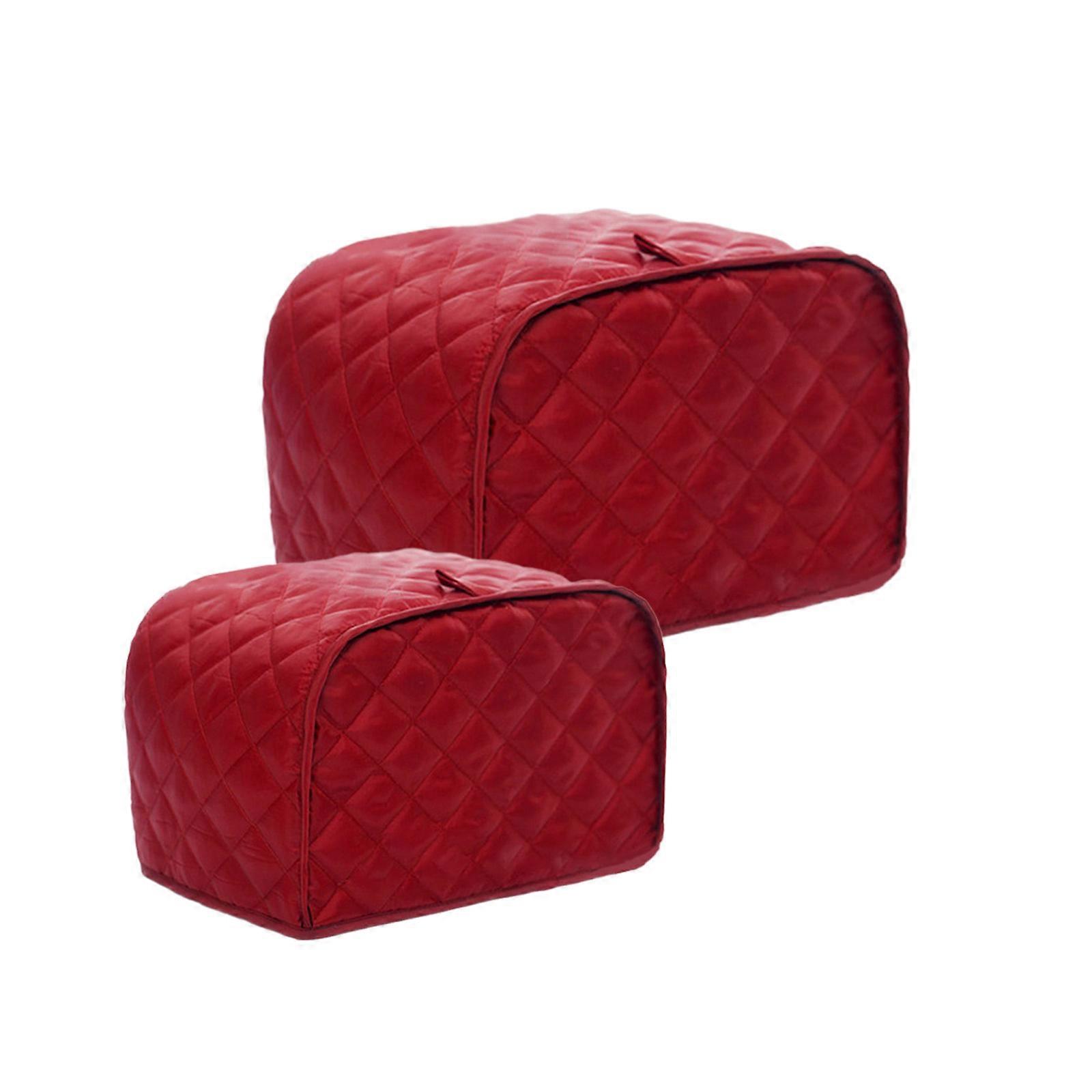Protective Toaster Sleeve Dustproof Kitchen Clean Tool Suitable for Breathable Design to Prevent Moisture Fingerprints  Red
