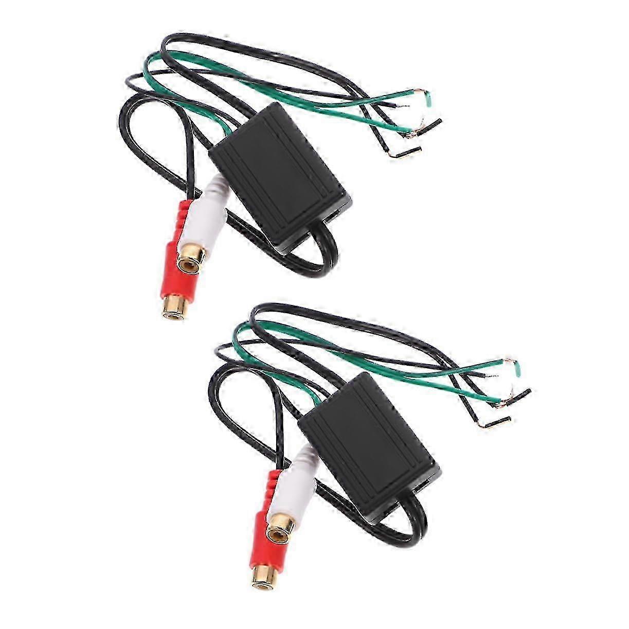2pcs Speaker Wire Adapter Line Output Converter for Car Audio Subwoofer Rca to Line Out Cable w